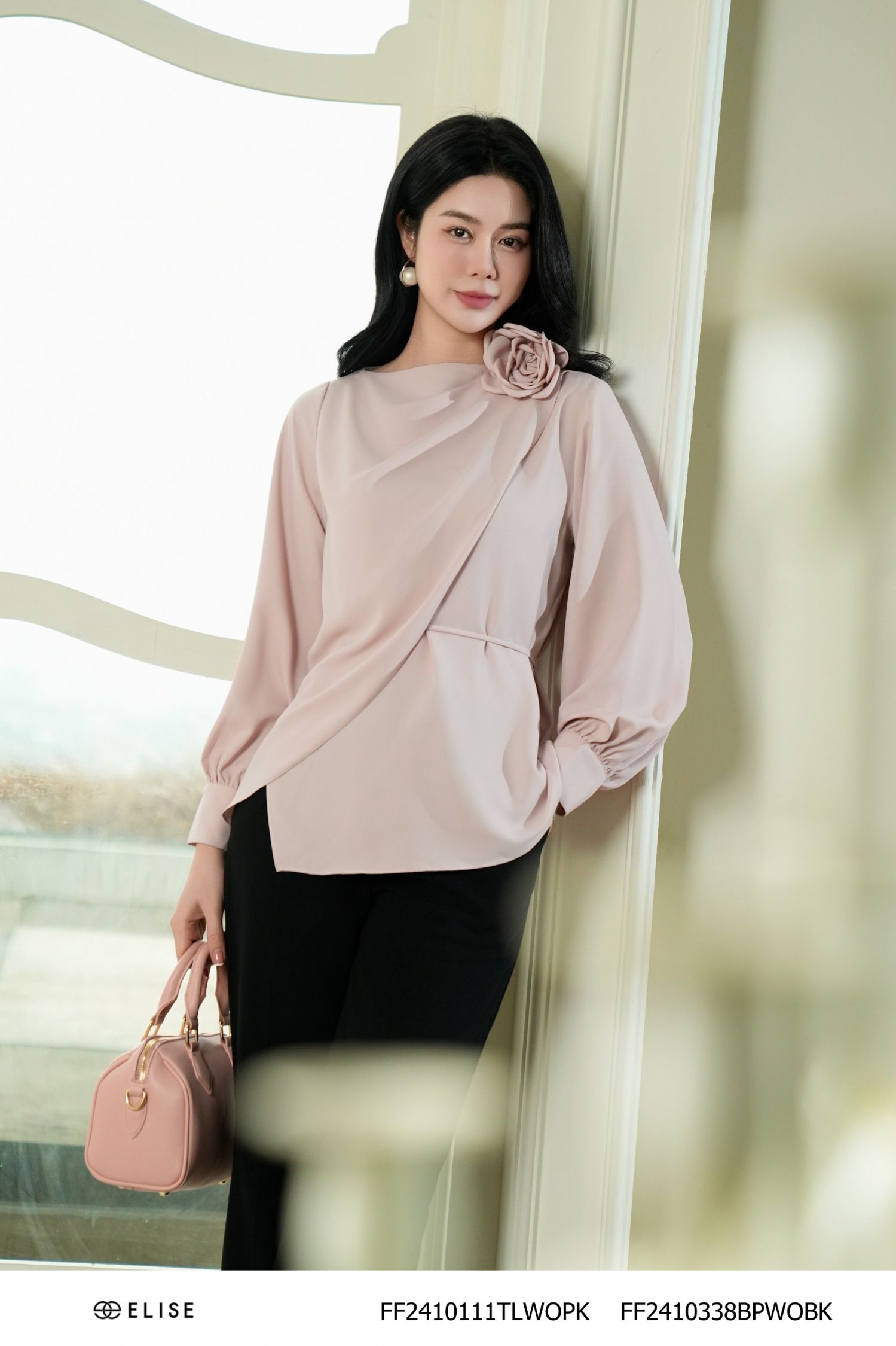 ÁO CÁT HỒNG PHẤN PHỦ TÀ BUỘC DÂY EO