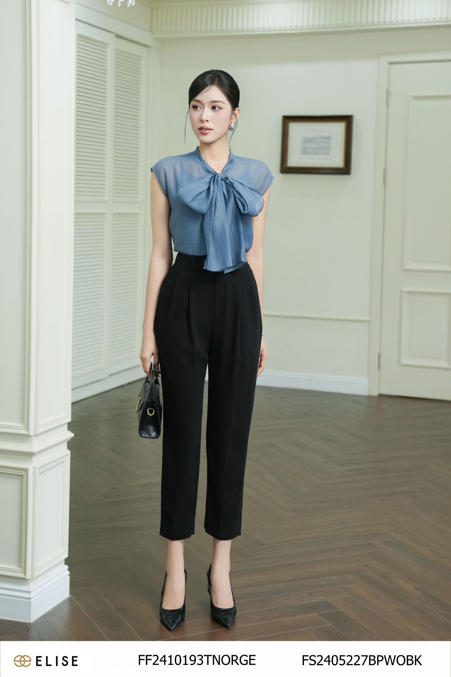 QUẦN BAGGY ĐEN XẾP LY GIỮA