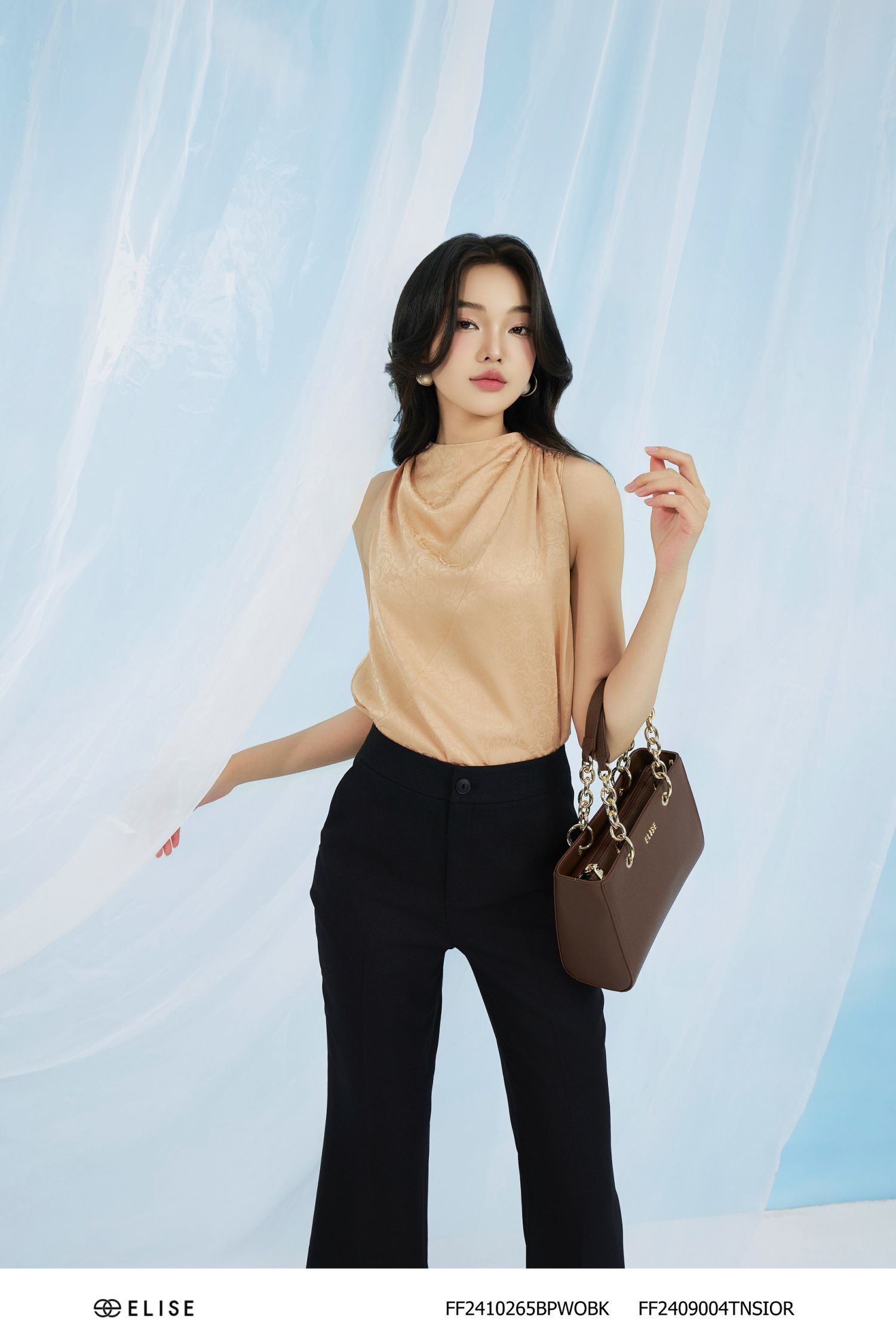 QUẦN DÀI ĐEN ỐNG VẨY TÚI CHÉO