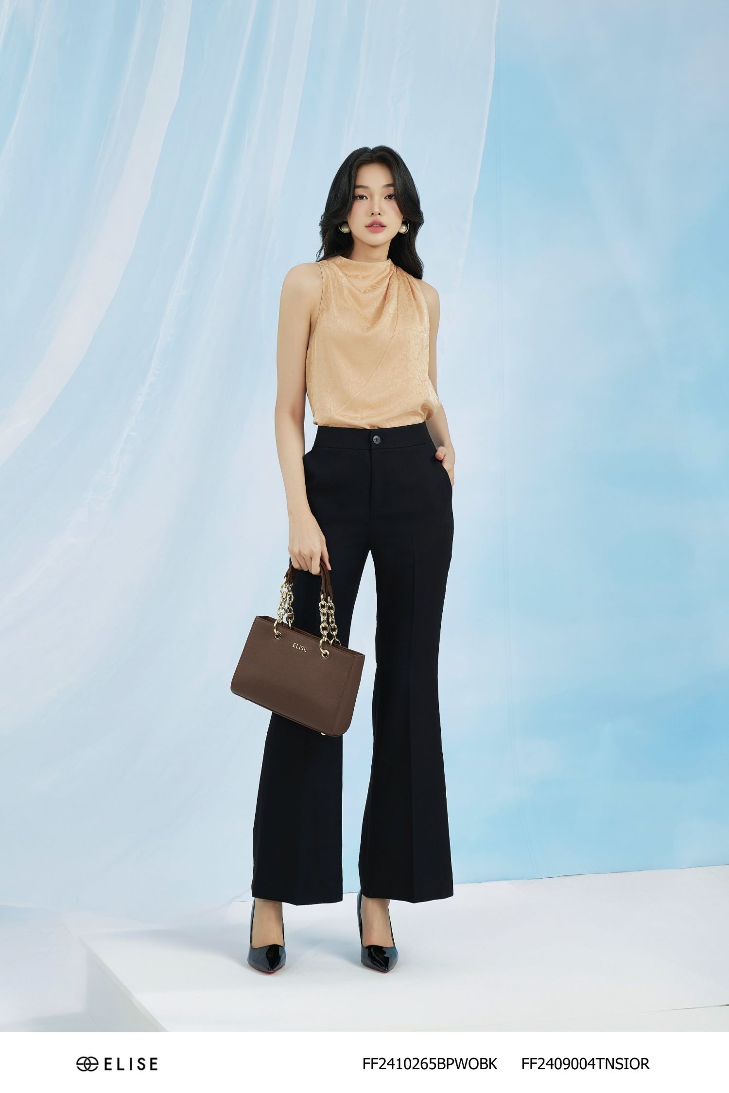 QUẦN DÀI ĐEN ỐNG VẨY TÚI CHÉO