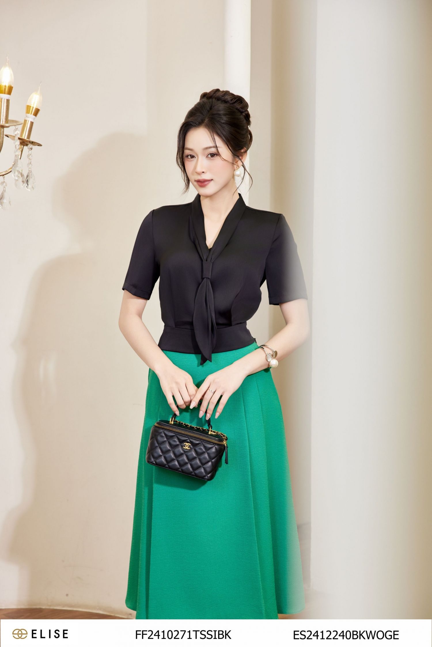 CV VÂN XANH LÁ XẾP LY HAI BÊN