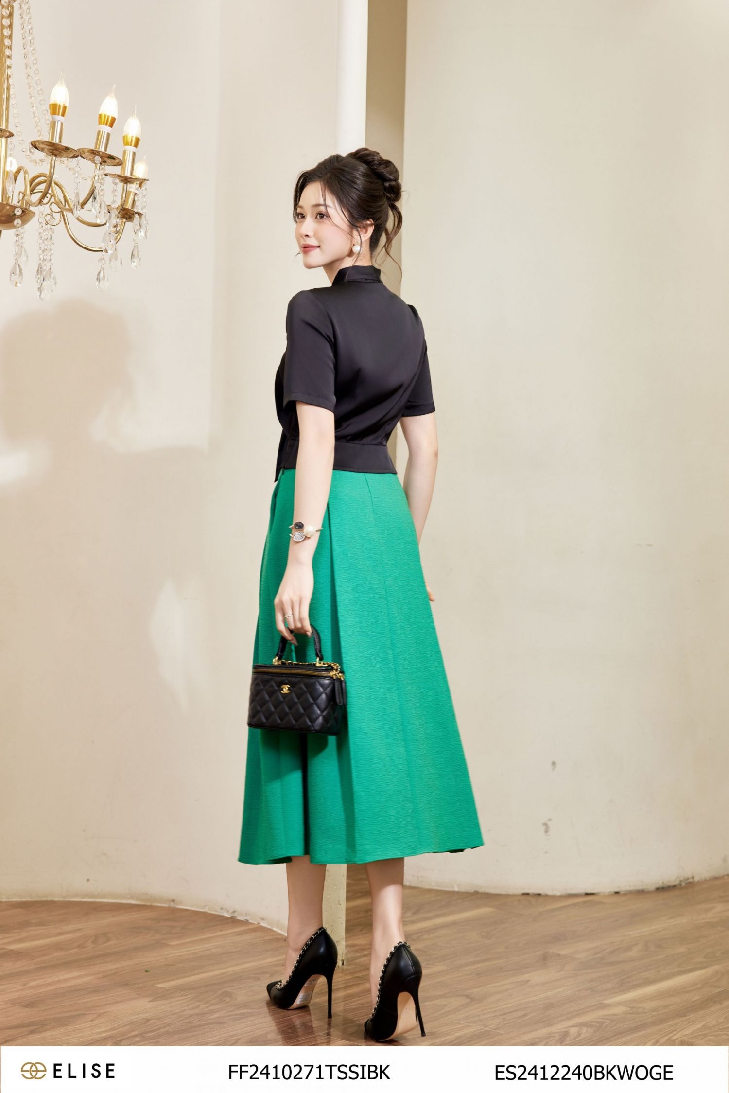 CV VÂN XANH LÁ XẾP LY HAI BÊN