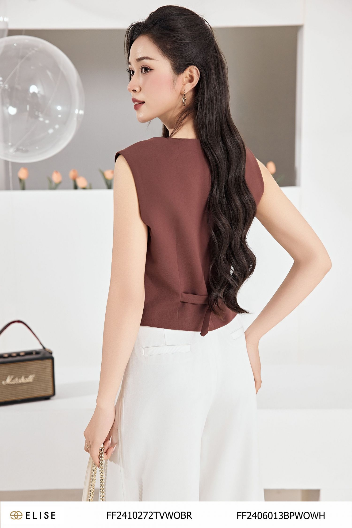 QUẦN SUÔNG TRẮNG ỐP TÚI DIỄU CHỈ