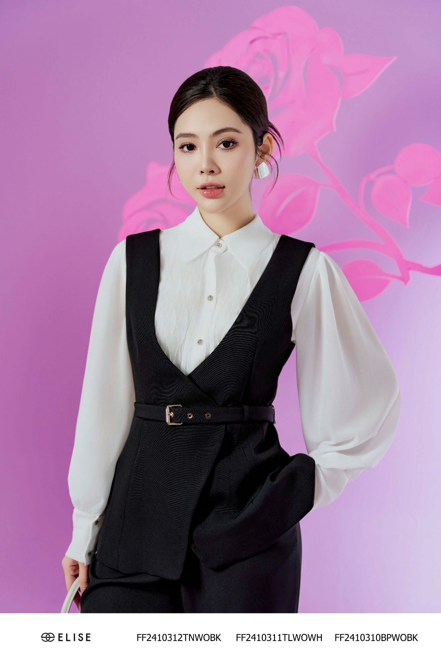 SM CHIFFON TRẮNG DẬP LY BẤU SMOCK NGỰC