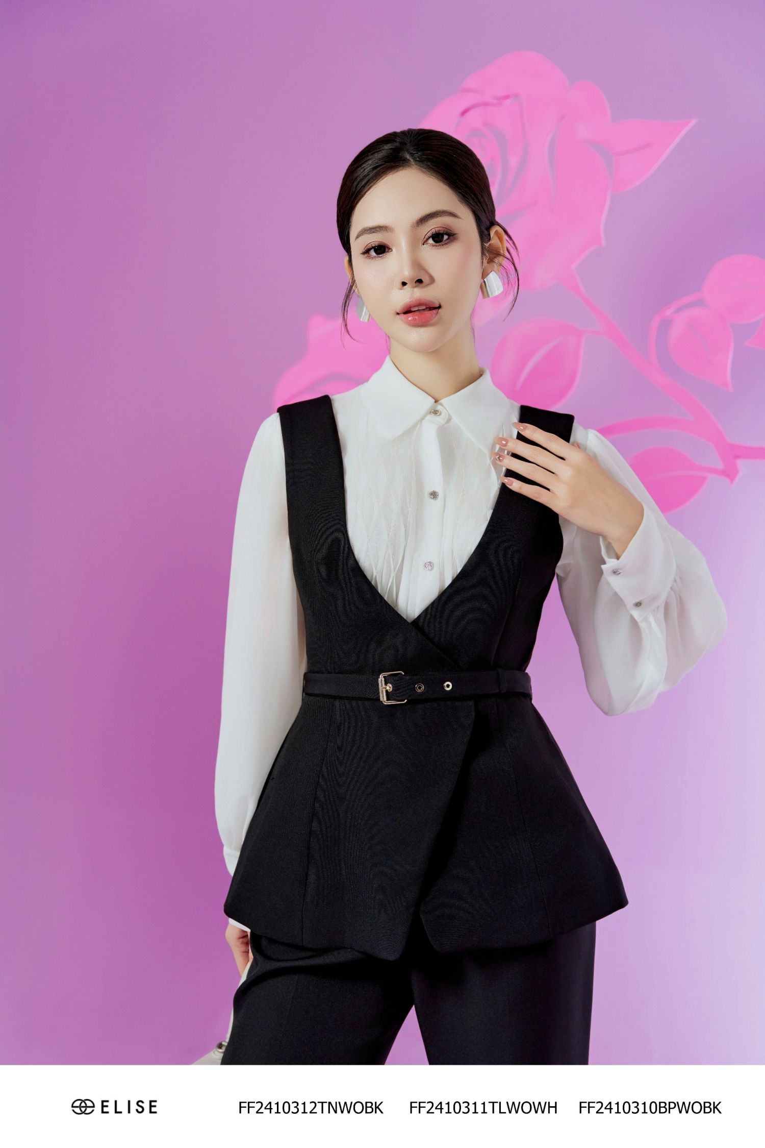 SM CHIFFON TRẮNG DẬP LY BẤU SMOCK NGỰC