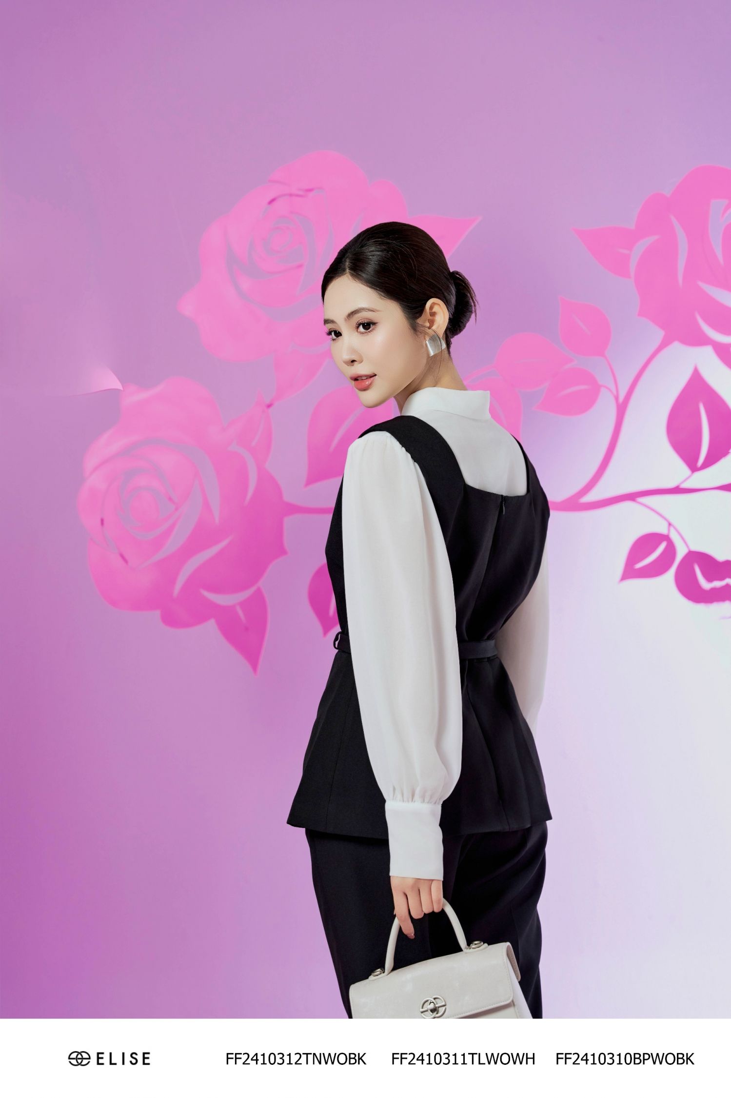 SM CHIFFON TRẮNG DẬP LY BẤU SMOCK NGỰC