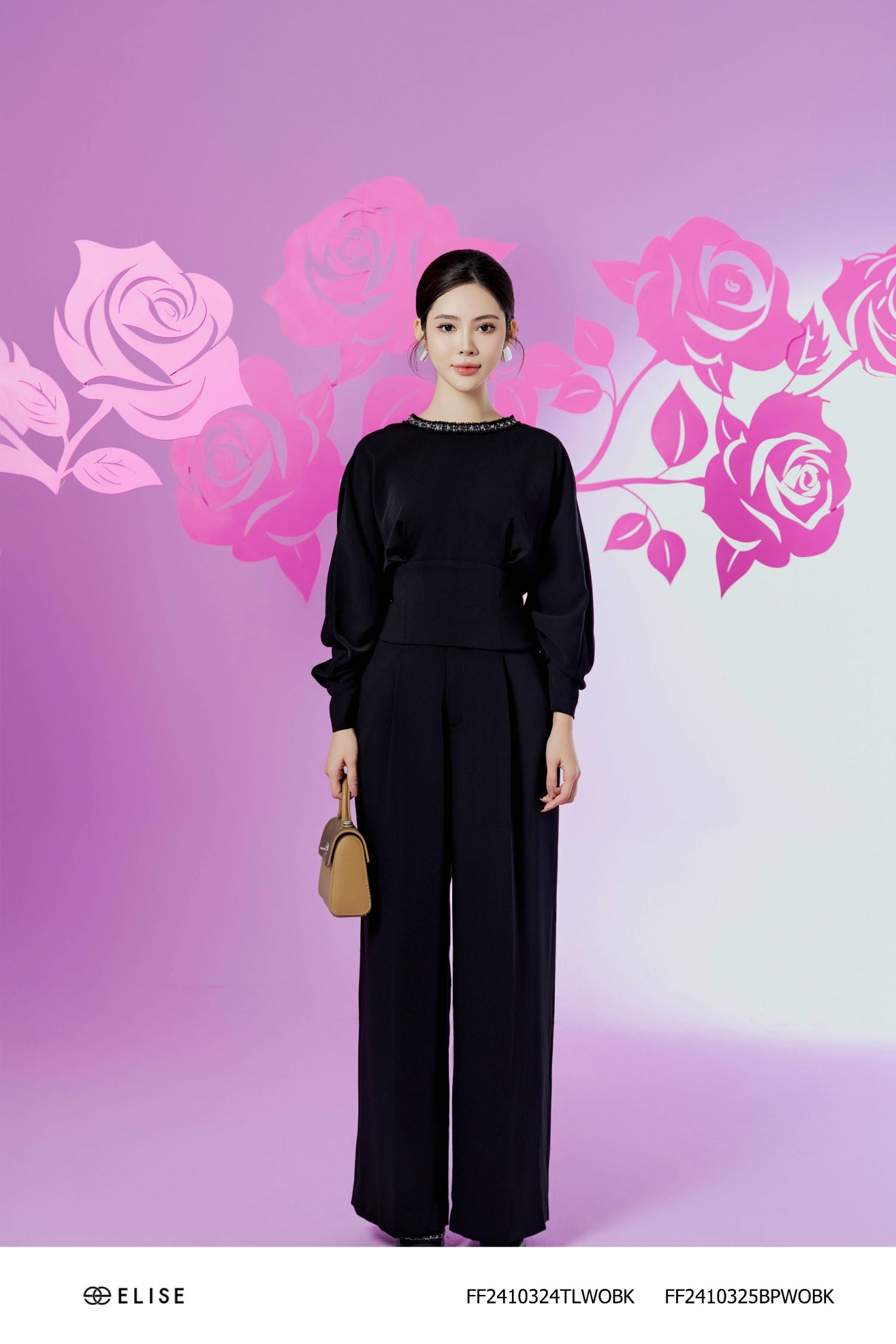 ÁO ĐEN TAY LIỀN CỔ DÂY PK