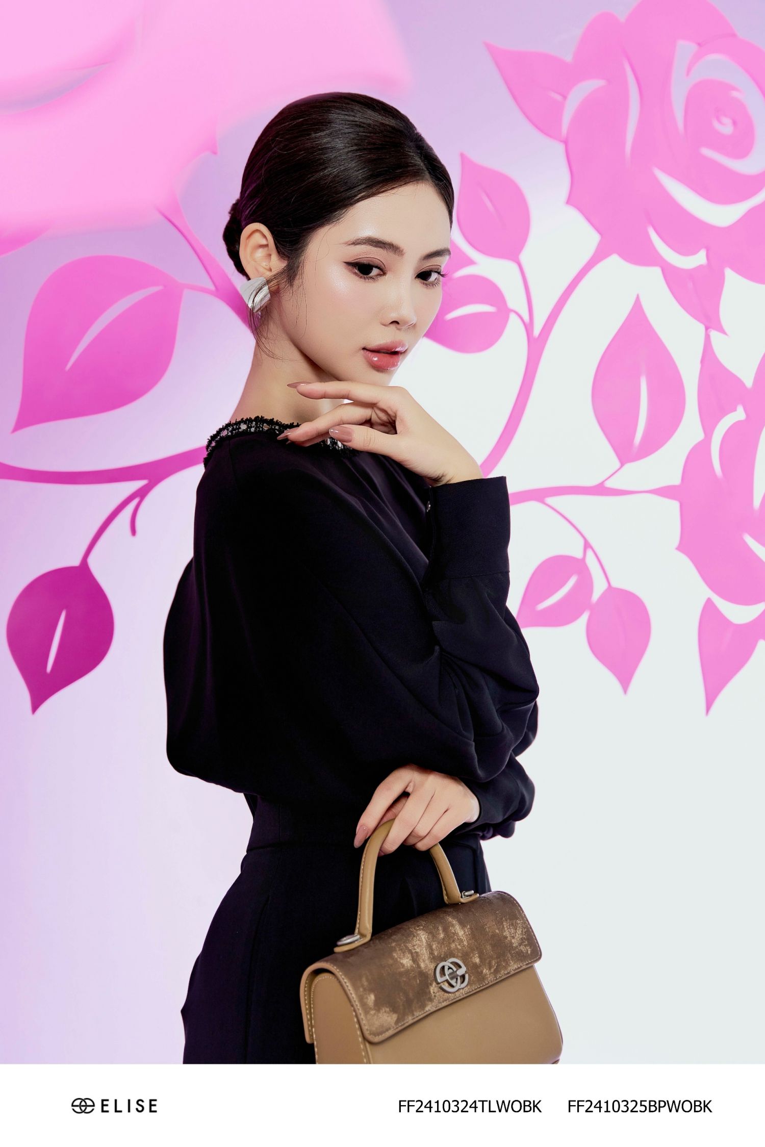 ÁO ĐEN TAY LIỀN CỔ DÂY PK
