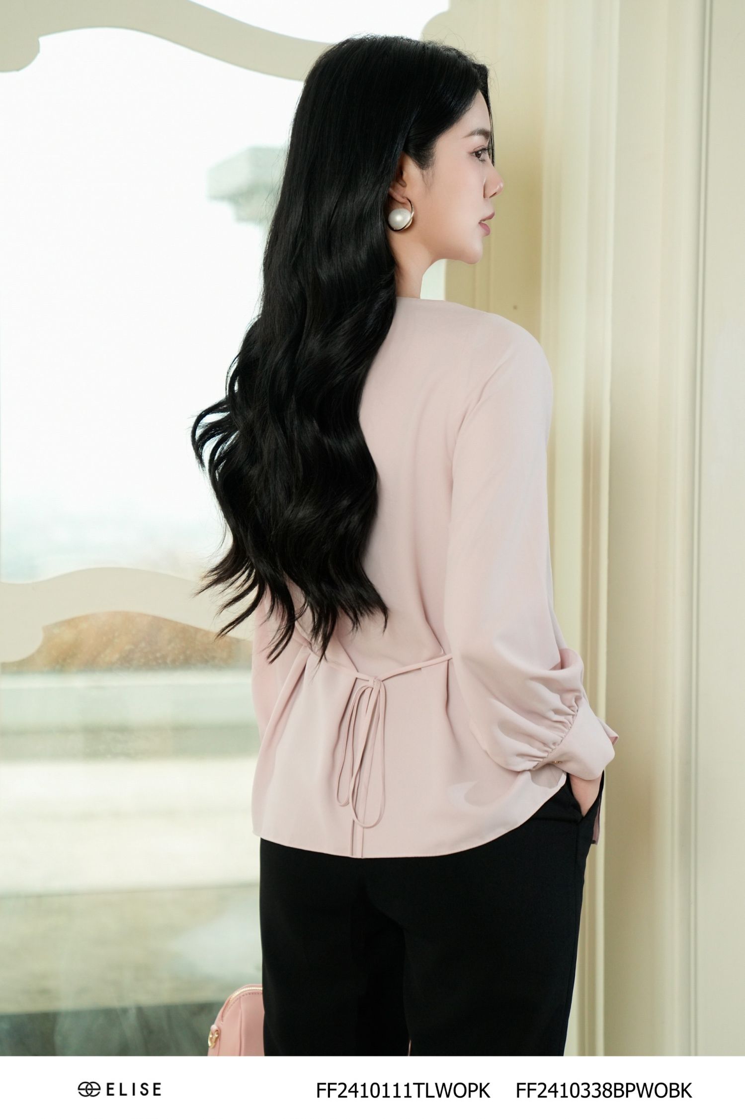 QUẦN ĐEN ỐNG LOE TÚI CHÉO