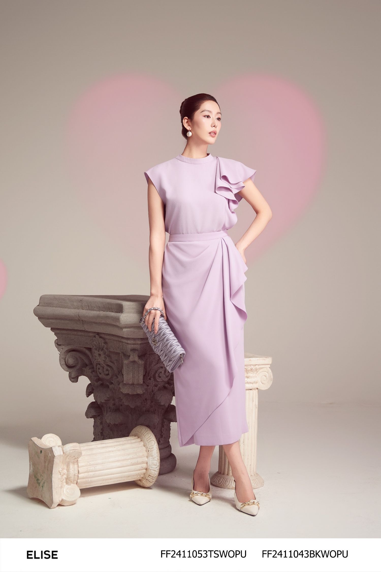 JUPE TÍM PHỦ VẠT BÈO