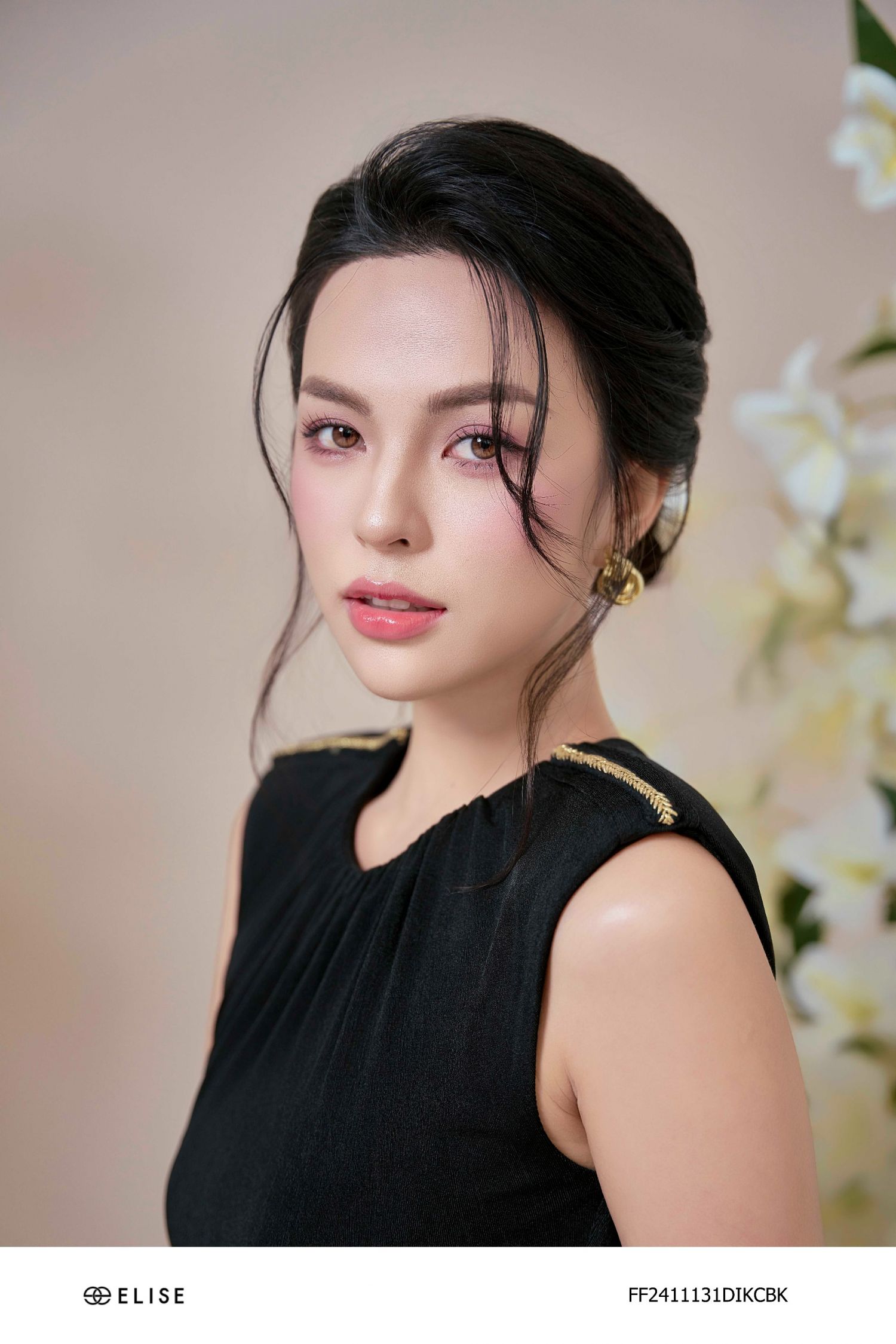 ĐẦM THUN ĐEN NHÚN EO
