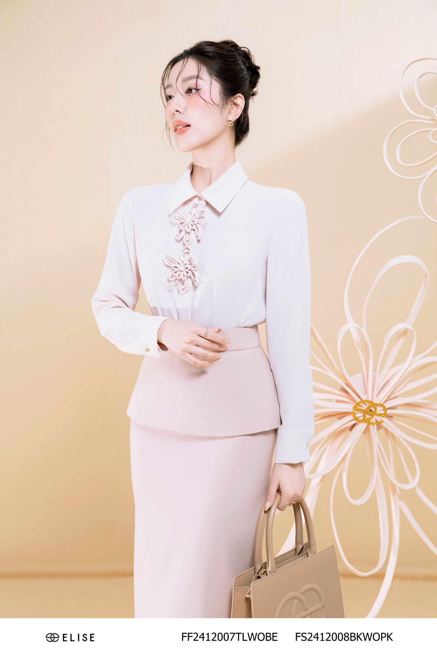 SM BE HỒNG CỔ ĐỨC NẸP HOA