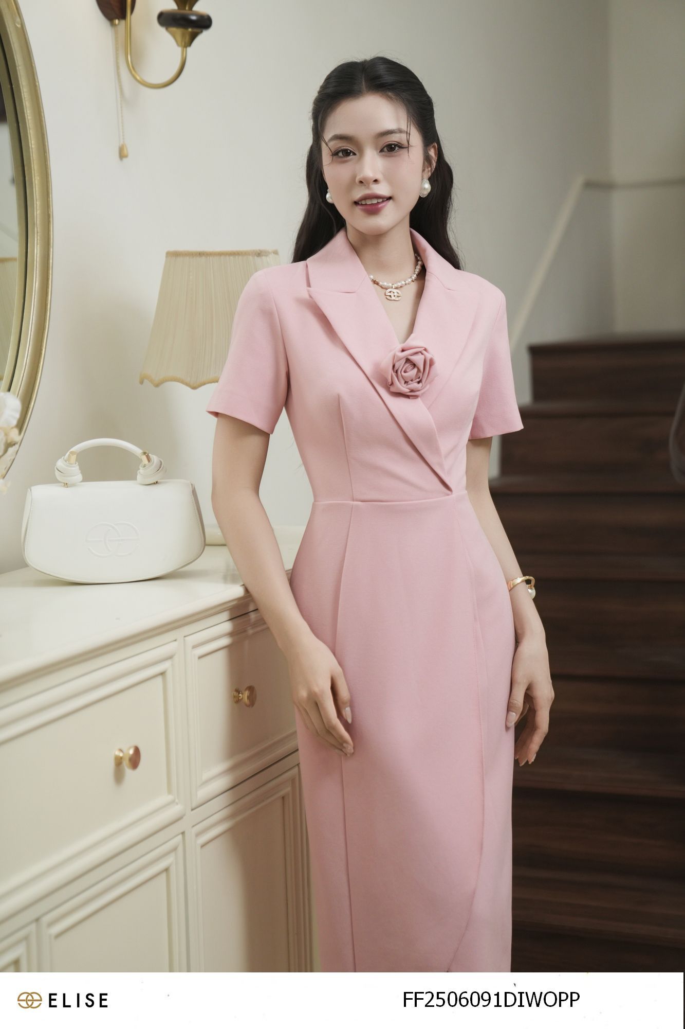 ĐẦM BÚT CHÌ HỒNG ĐẬM VẠT CHỒNG HOA CÀI