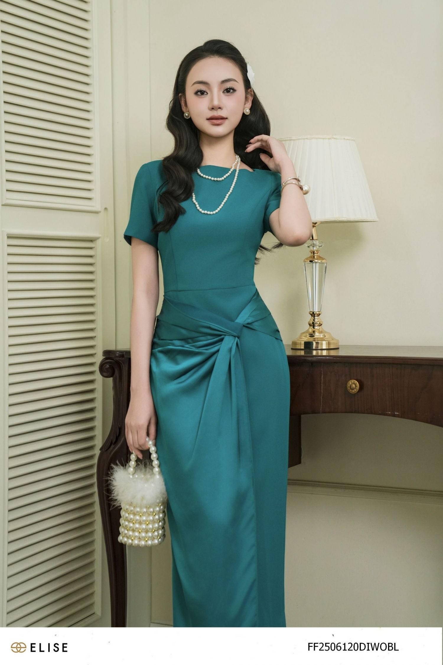 ĐẦM SẠN XANH VẠT CHỒNG LỆCH