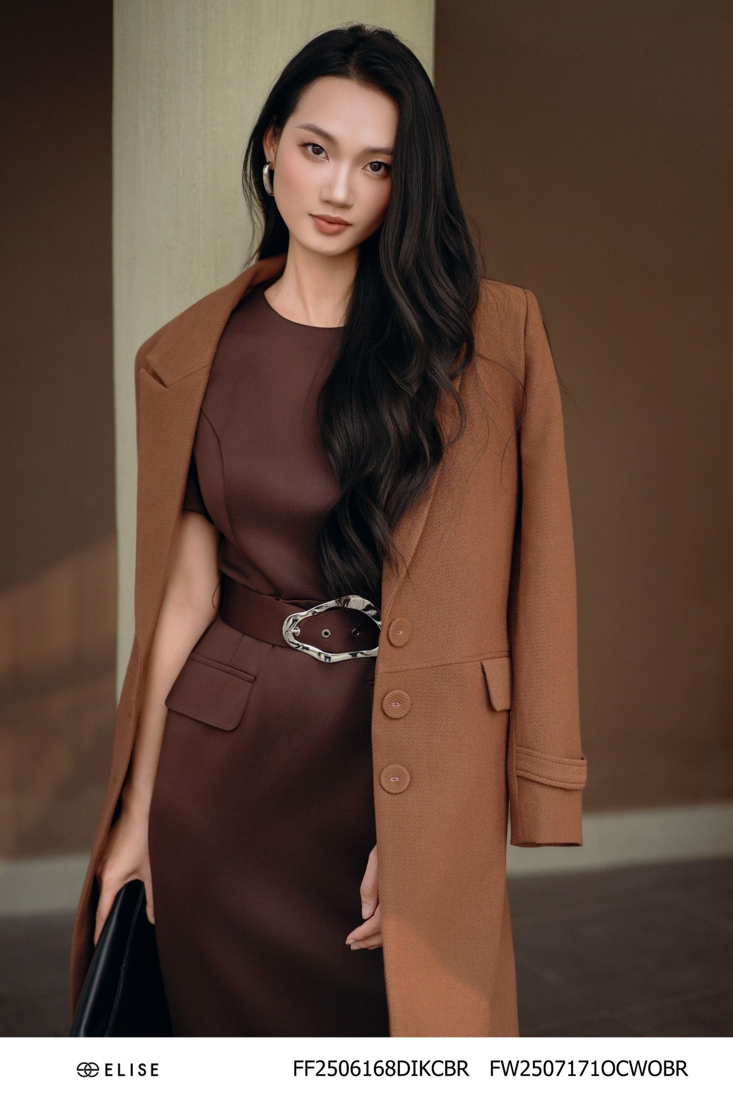 ĐẦM UMI NÂU TRẦM ĐAI EO