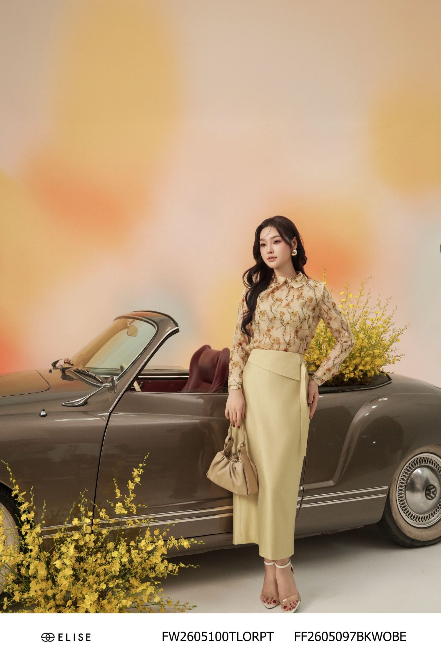JUPE BÚT CHÌ BE VÀNG XẺ SAU