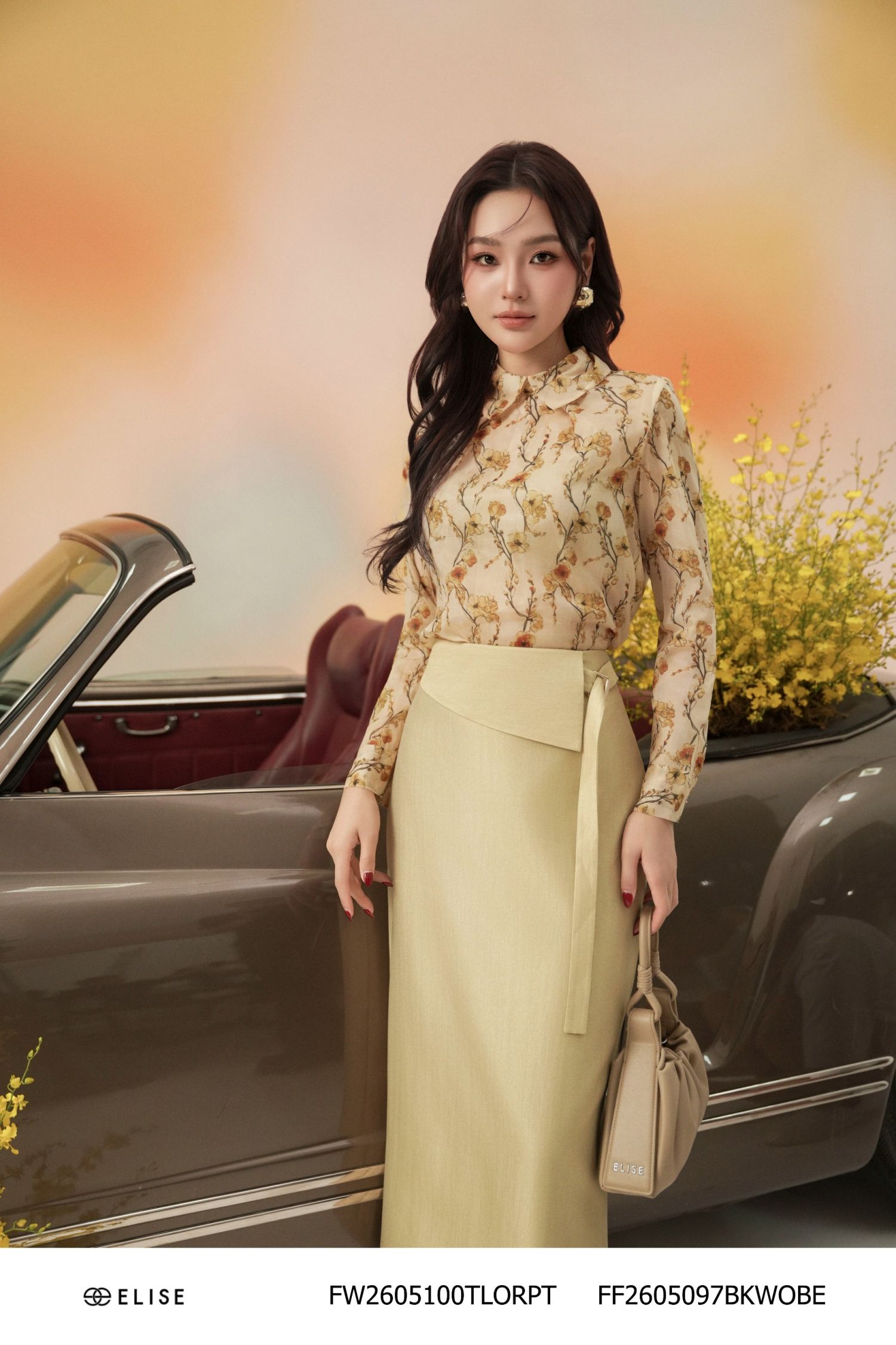 JUPE BÚT CHÌ BE VÀNG XẺ SAU