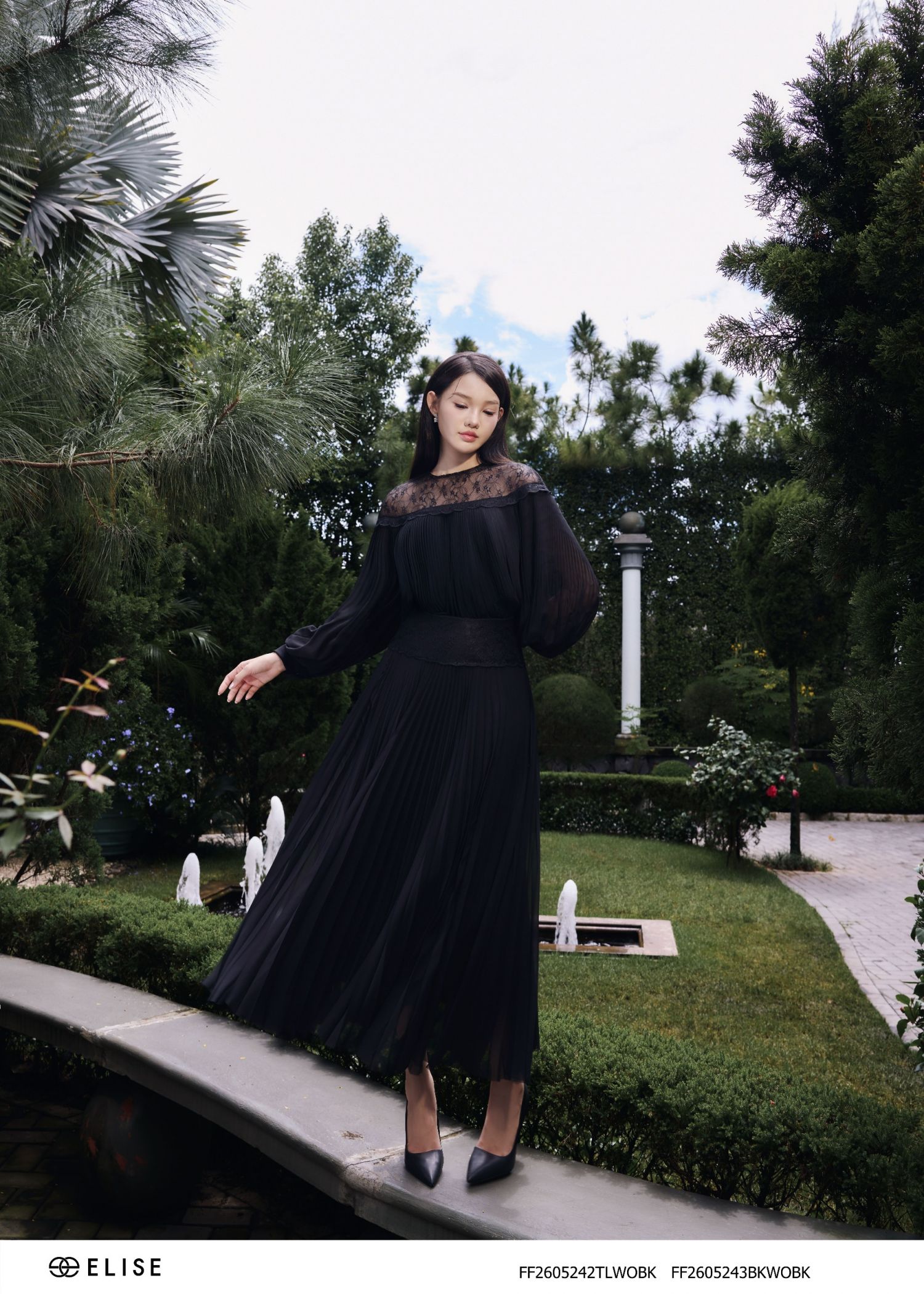 CV CHIFFON ĐEN DẬP LY