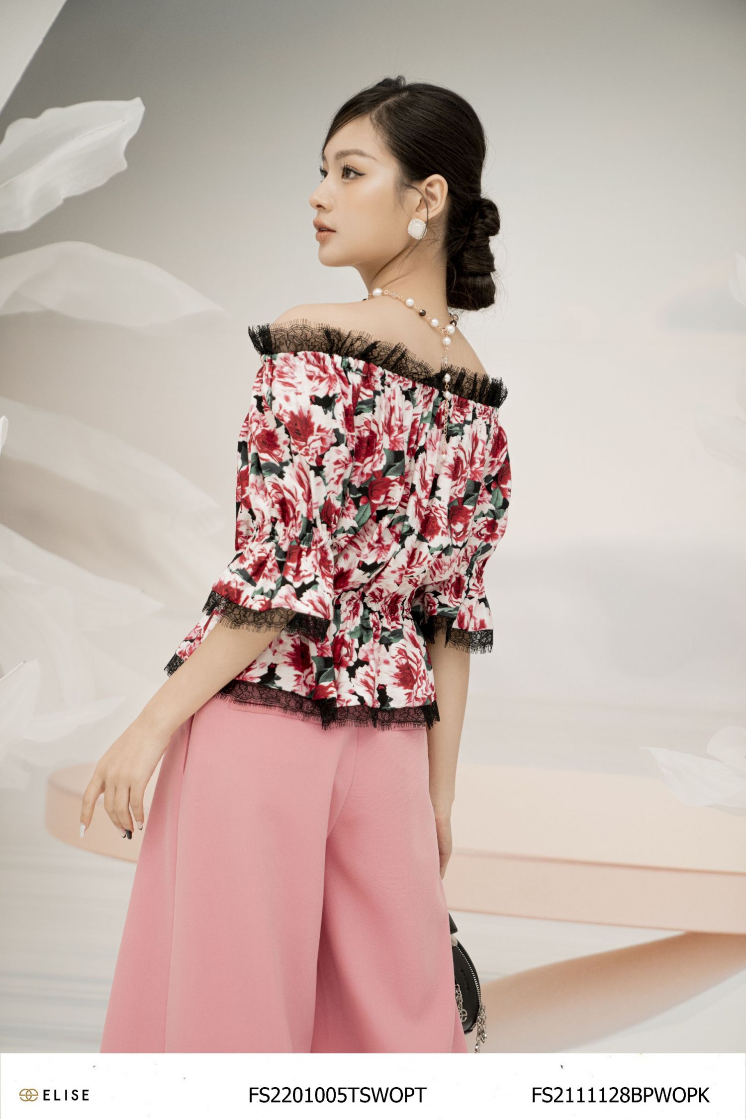 QUẦN SUÔNG HỒNG XẾP LY