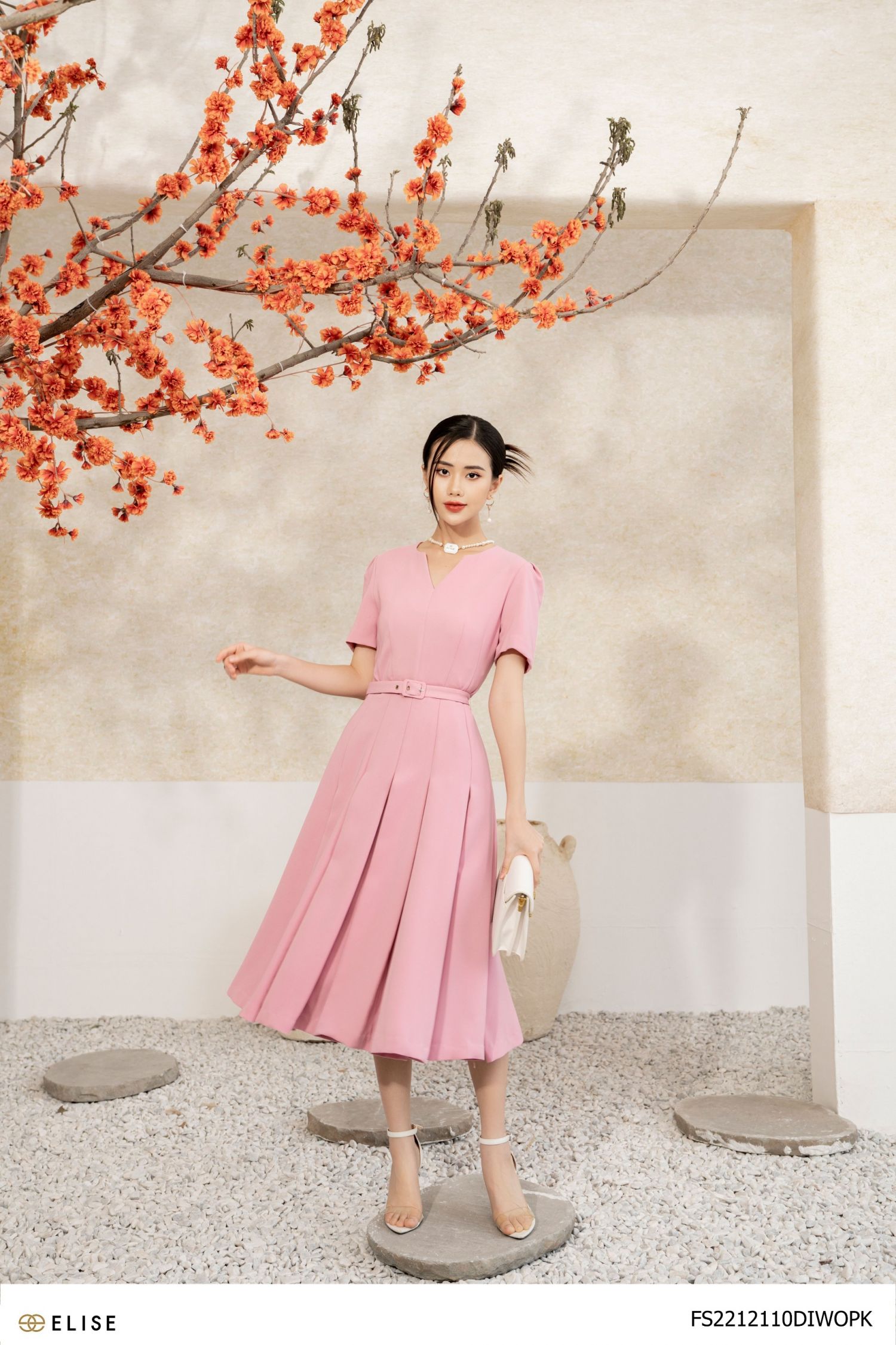 Váy với chân váy xoè - Màu hồng phấn/Kể chuyện - Kids | H&M VN
