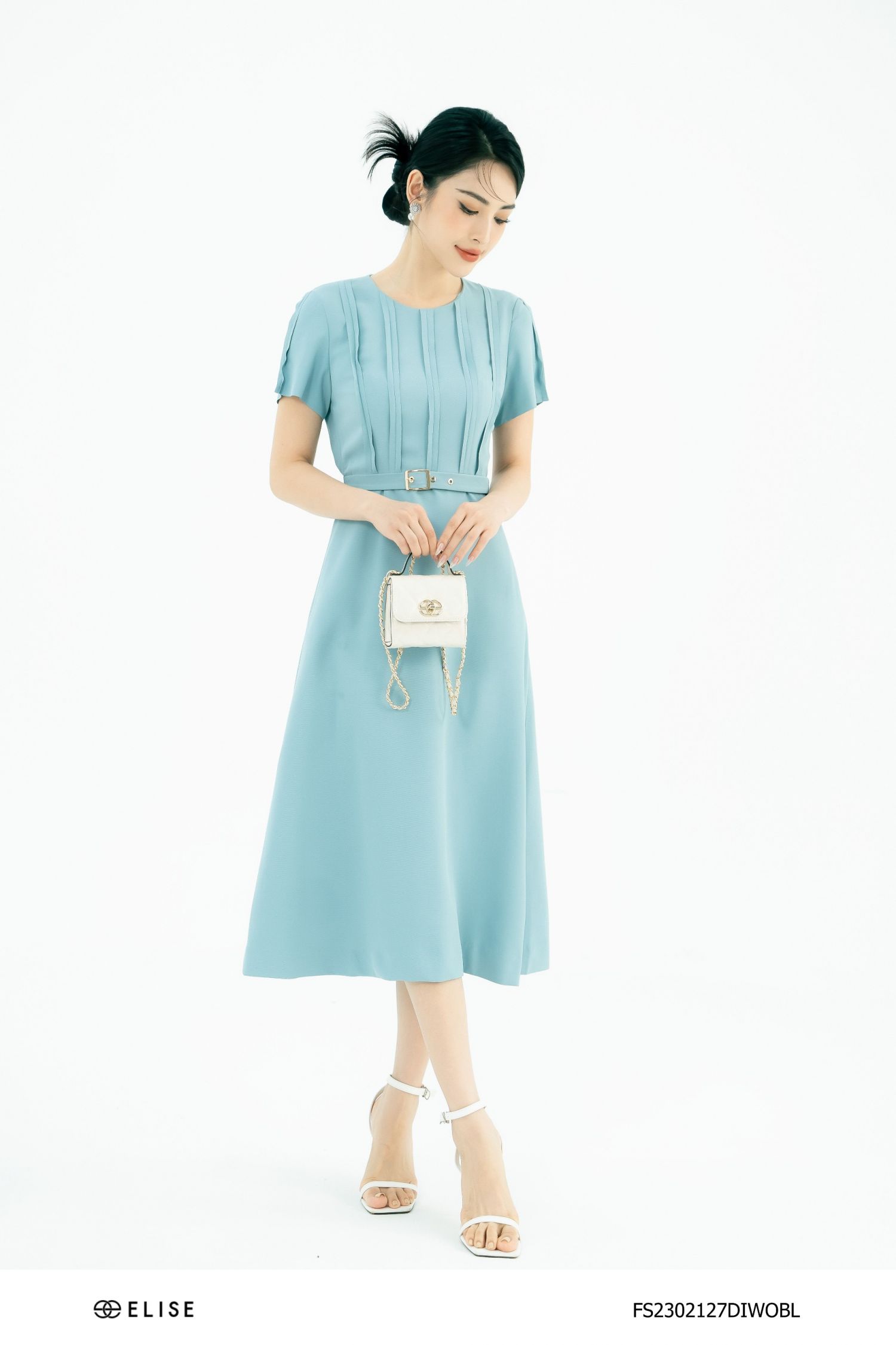 Váy buộc dây - Màu xanh dương nhạt - Ladies | H&M VN