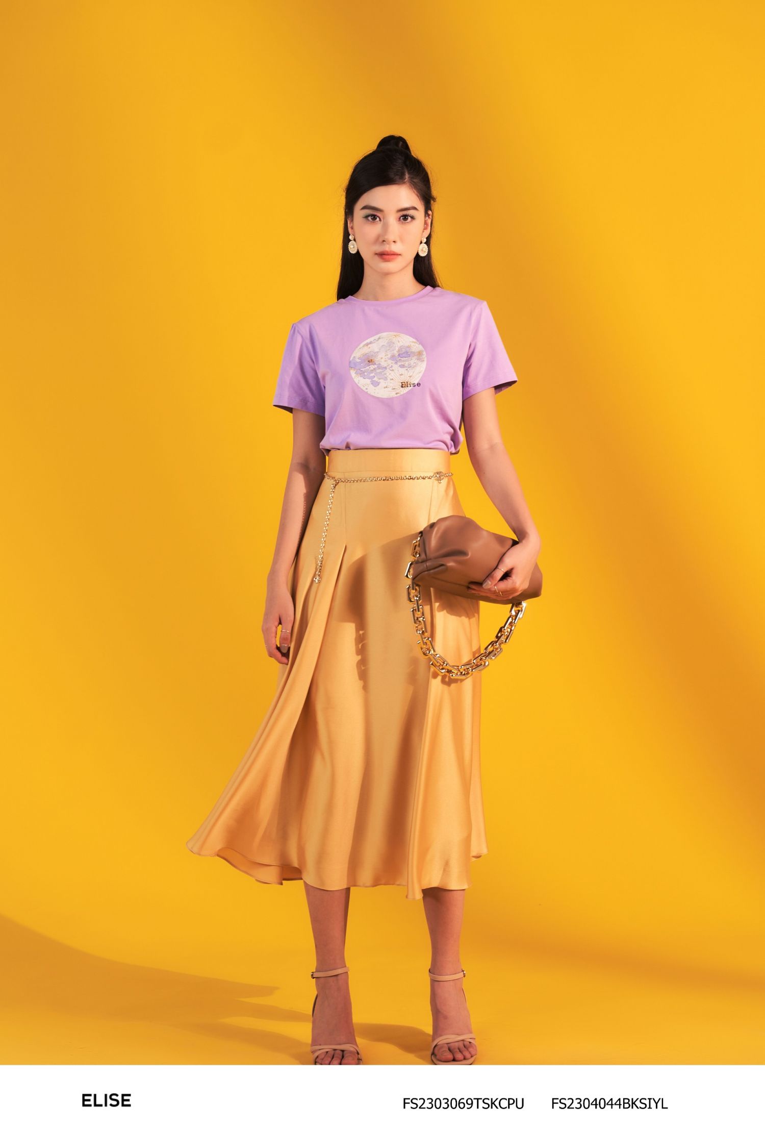 ÁO THUN TÍM IN HÌNH ĐÍNH CƯỜM