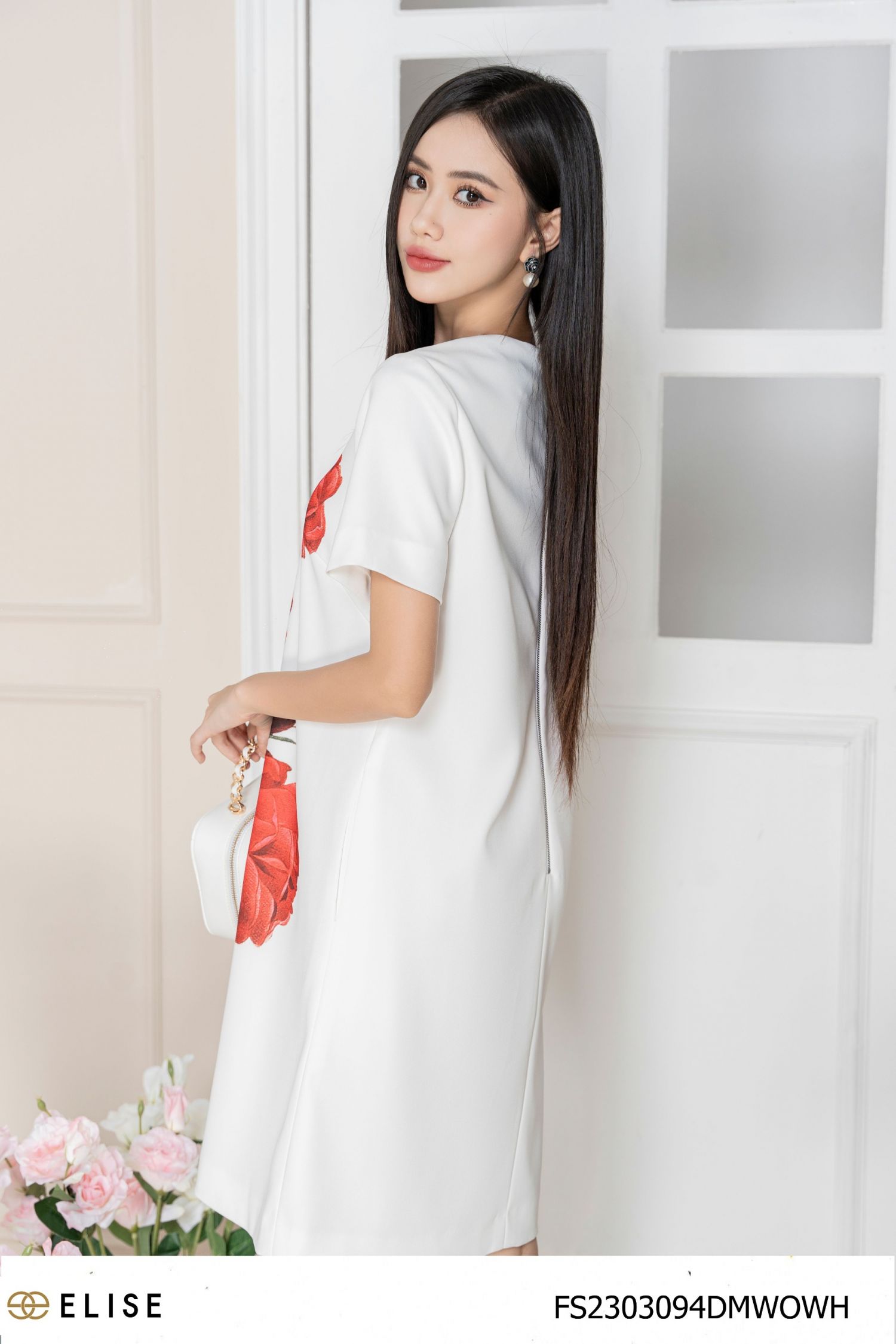 Váy Babydoll Ren Hoa MYAN Thiết Kế Đầm Suông Màu Trắng Họa Tiết, Kèm Đầm 2  Dây Màu Trắng VVN092202 - Đầm, váy nữ | ThờiTrangNữ.vn