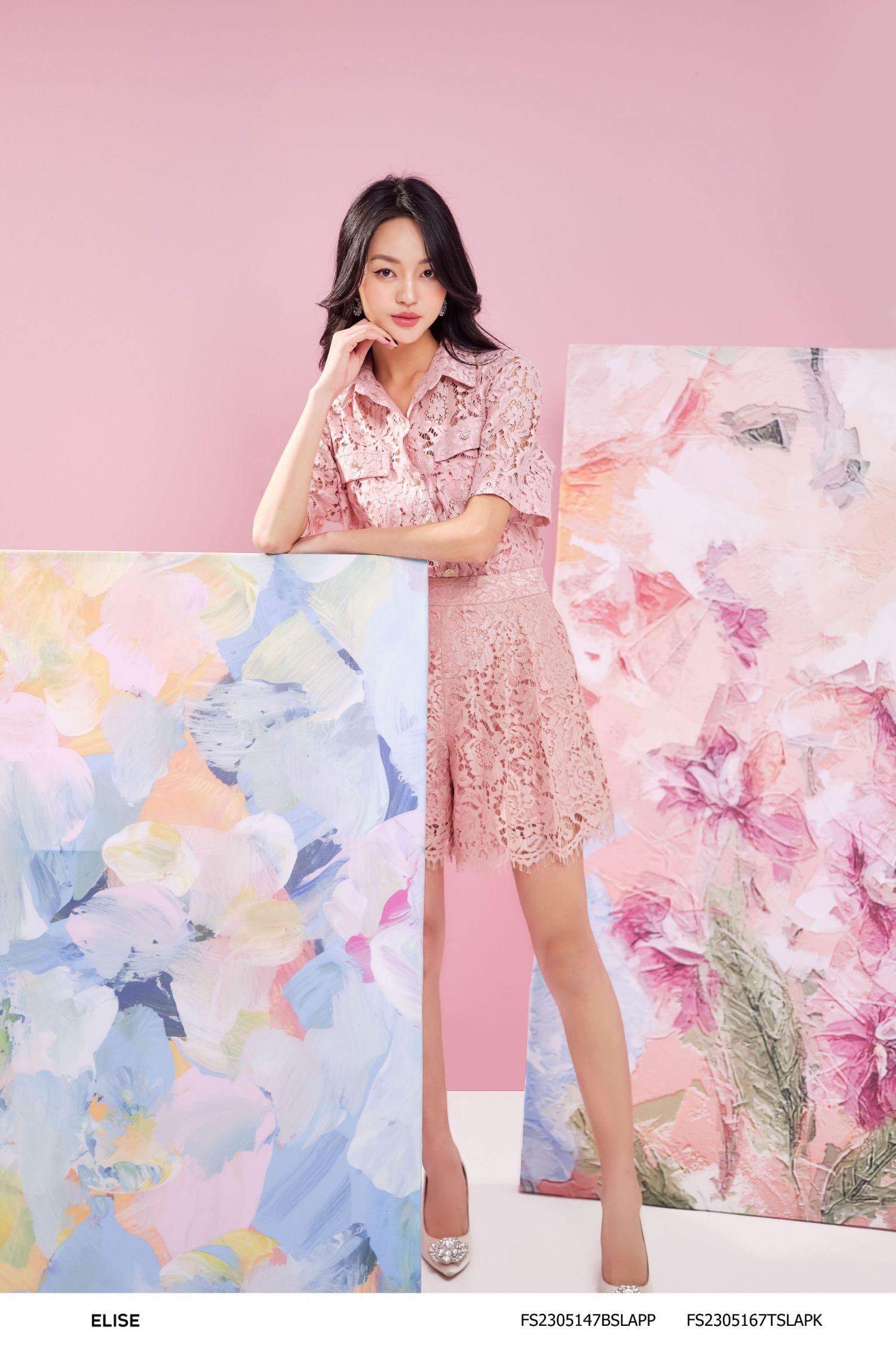 QUẦN SOOC HOA REN HỒNG TỈA CHÂN
