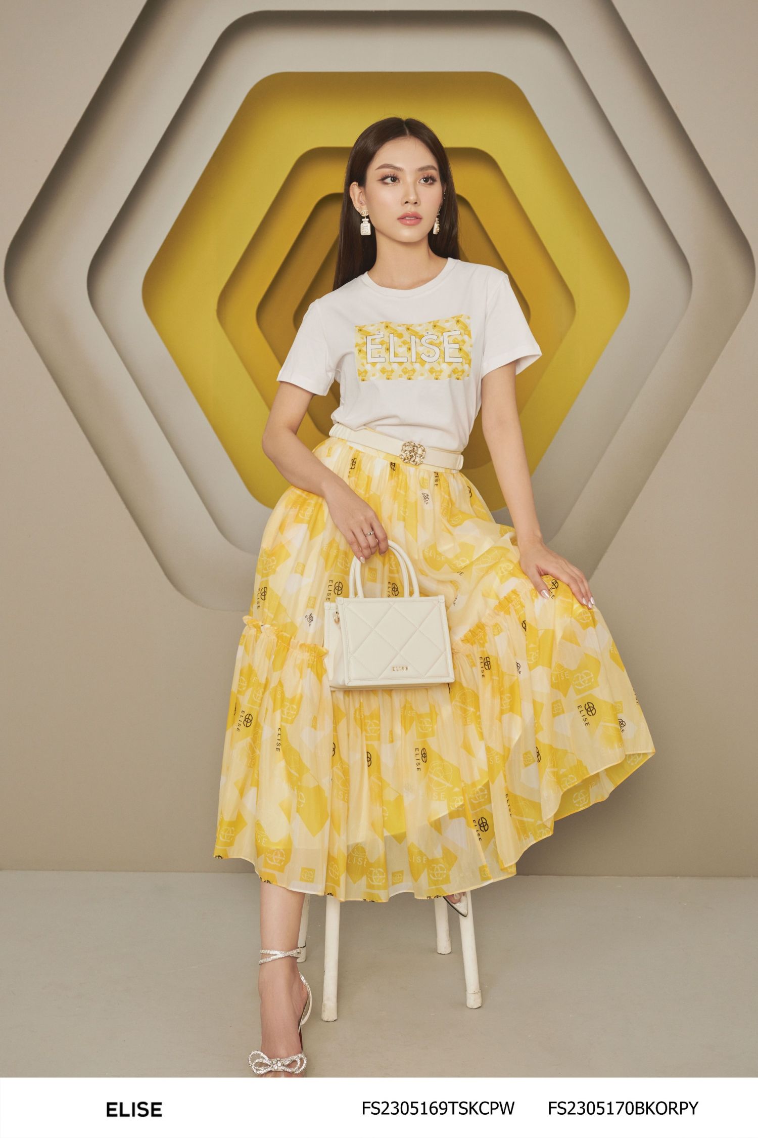 Đầm hoa nhí viền bèo tùng váy xếp tầng KK111-01 | Thời trang công sở K&K  Fashion