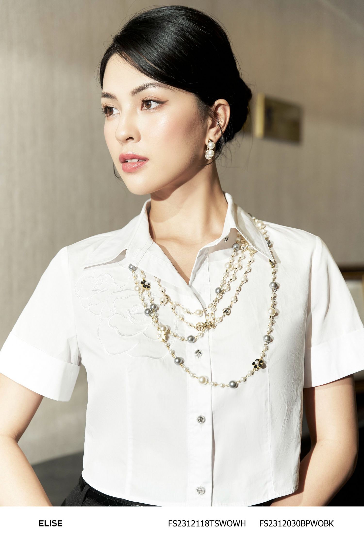 QUẦN BAGGY ĐEN XẾP LY GIỮA ĐAI LỆCH