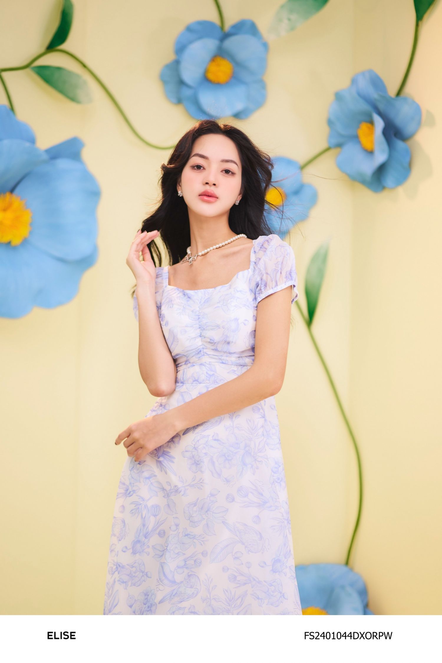 ĐẦM TƠ TRẮNG HT XANH NHÚN NGỰC
