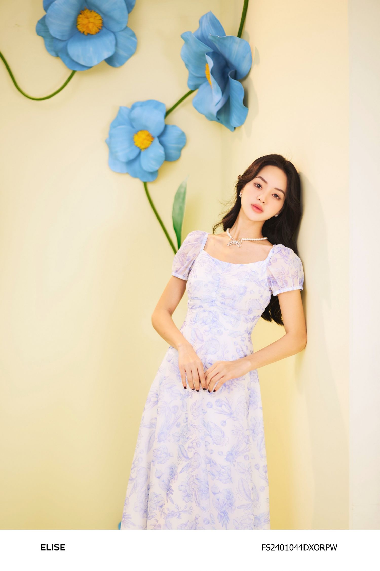 ĐẦM TƠ TRẮNG HT XANH NHÚN NGỰC