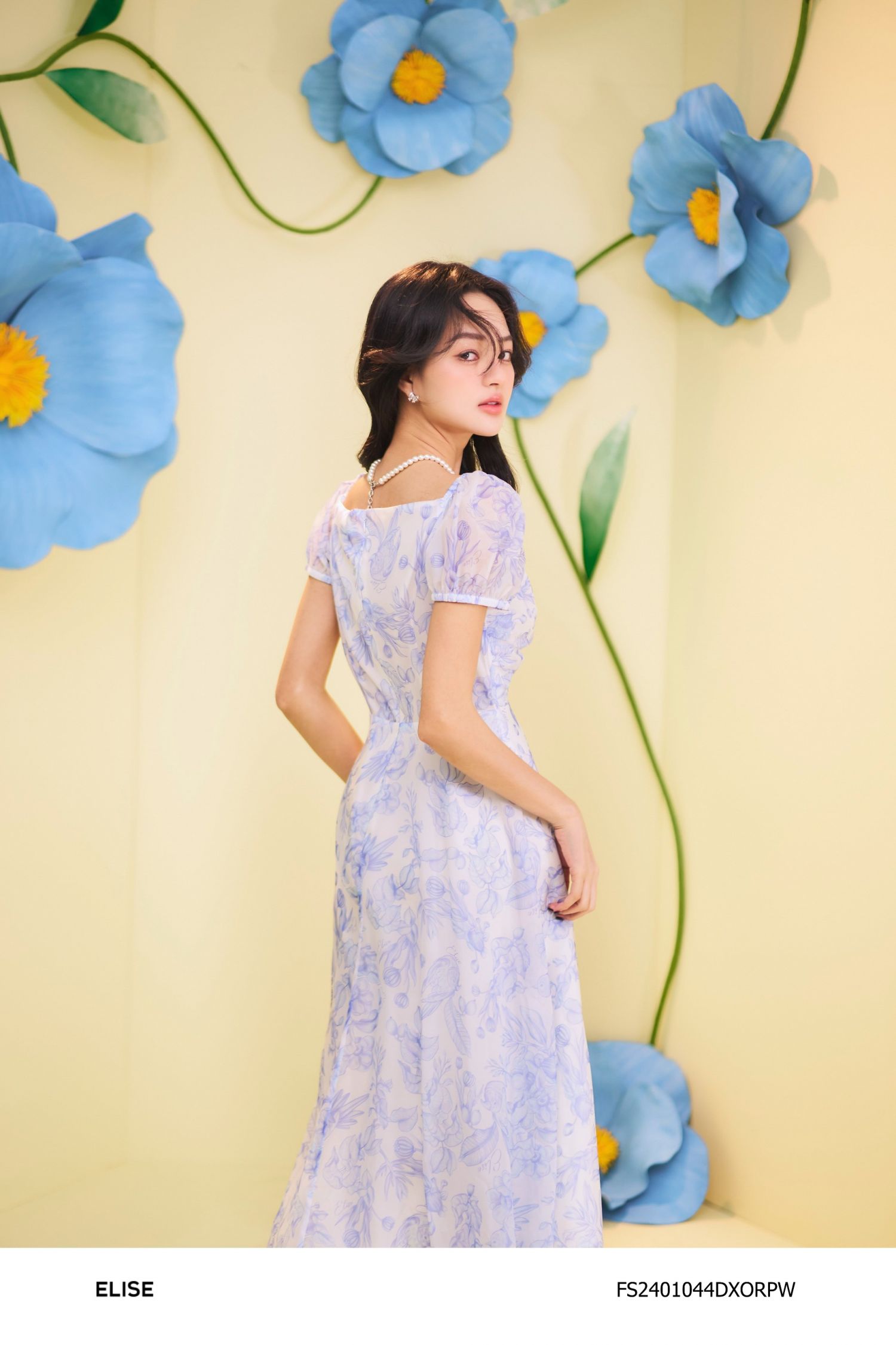 ĐẦM TƠ TRẮNG HT XANH NHÚN NGỰC
