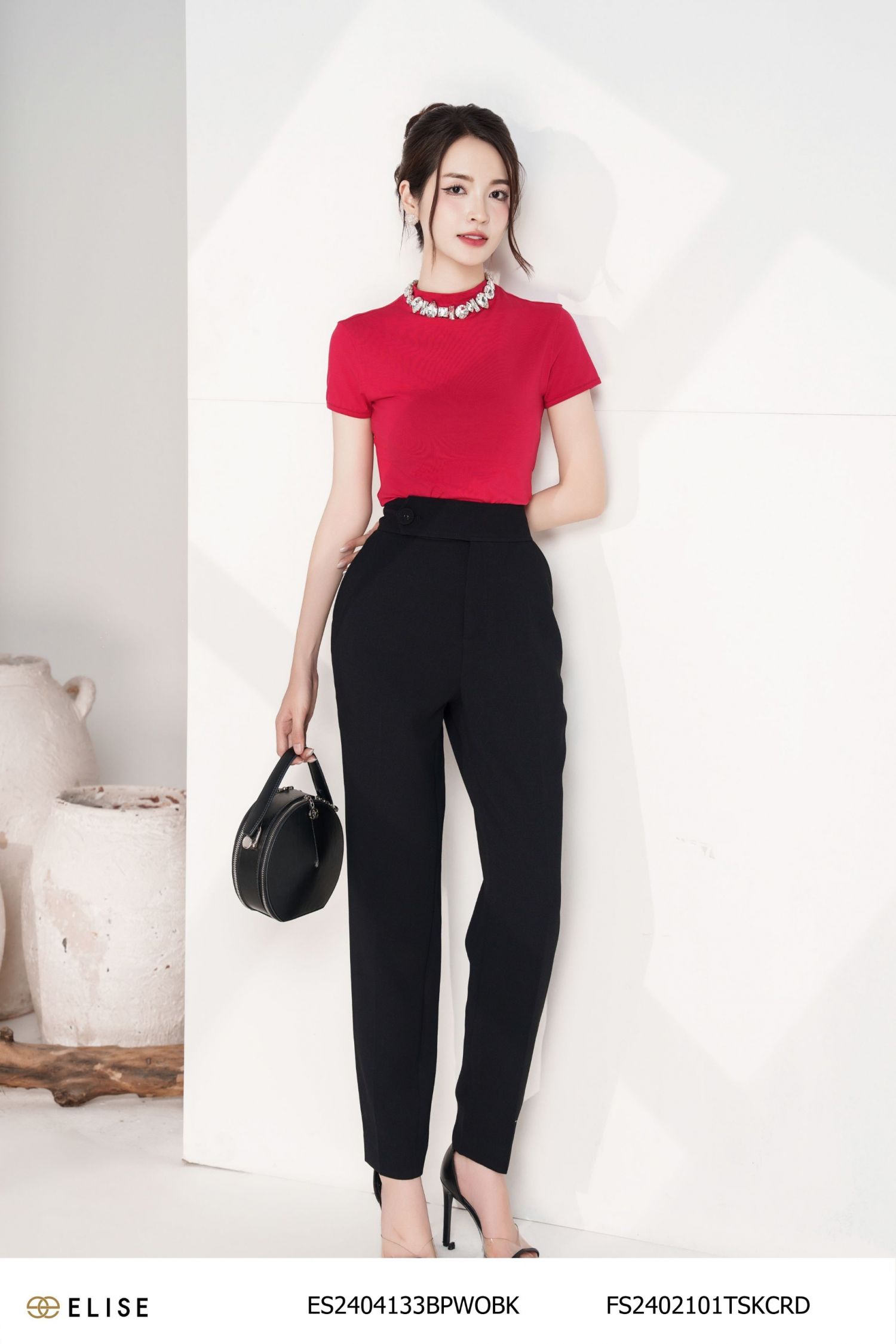 QUẦN BAGGY ĐEN CẠP CÚC LỆCH