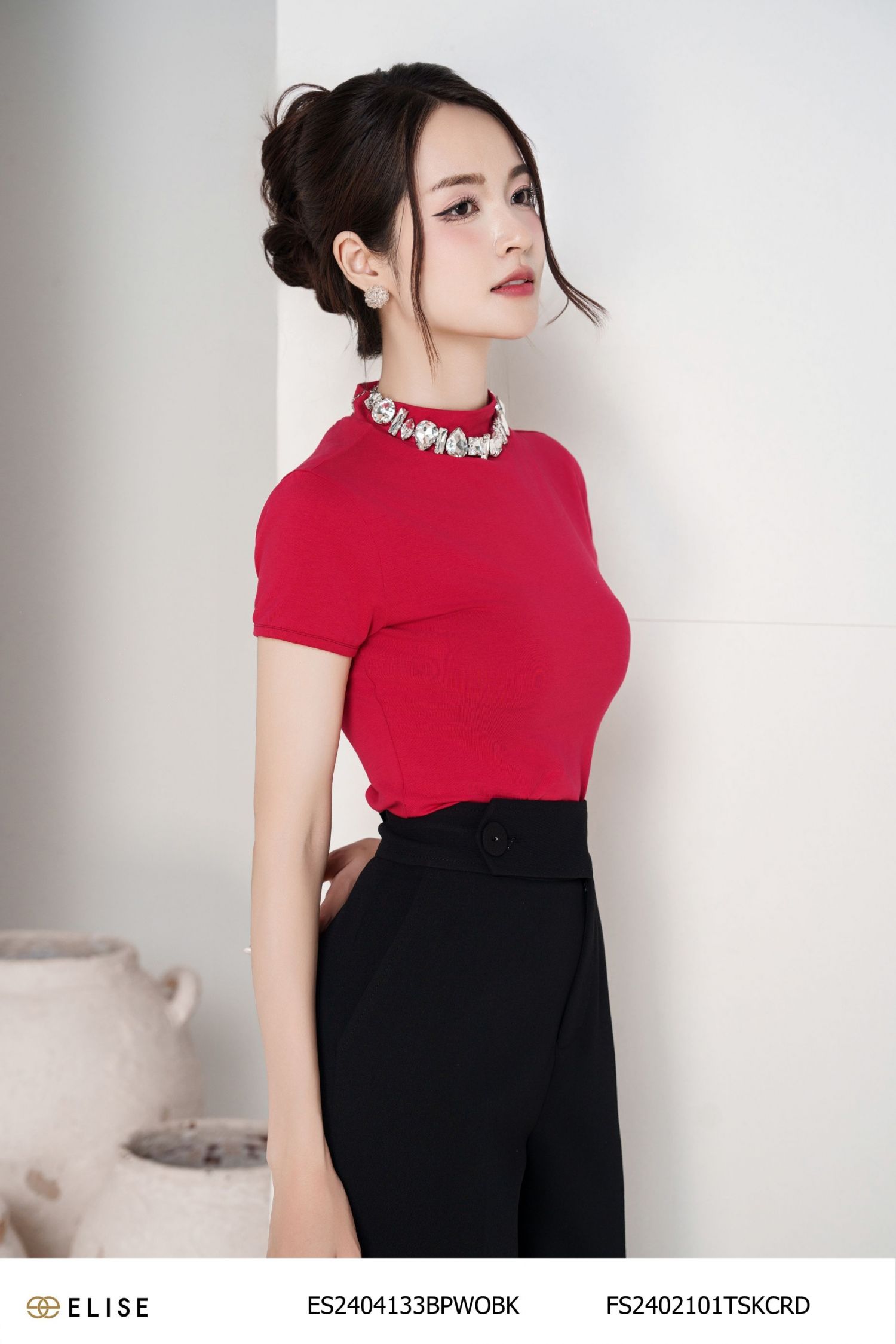 QUẦN BAGGY ĐEN CẠP CÚC LỆCH
