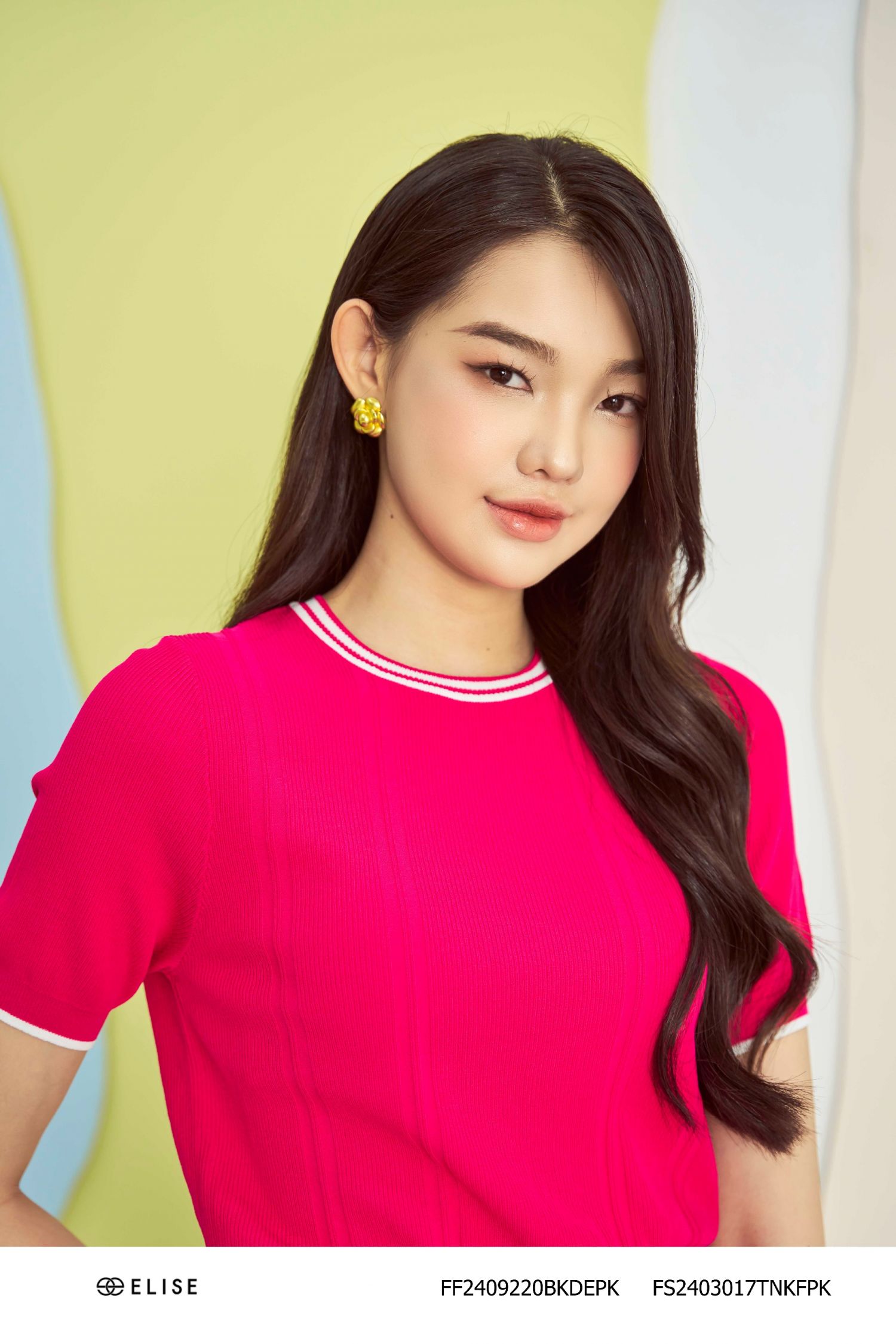 ÁO LEN HỒNG VIỀN TRẮNG ĐÍNH LOGO