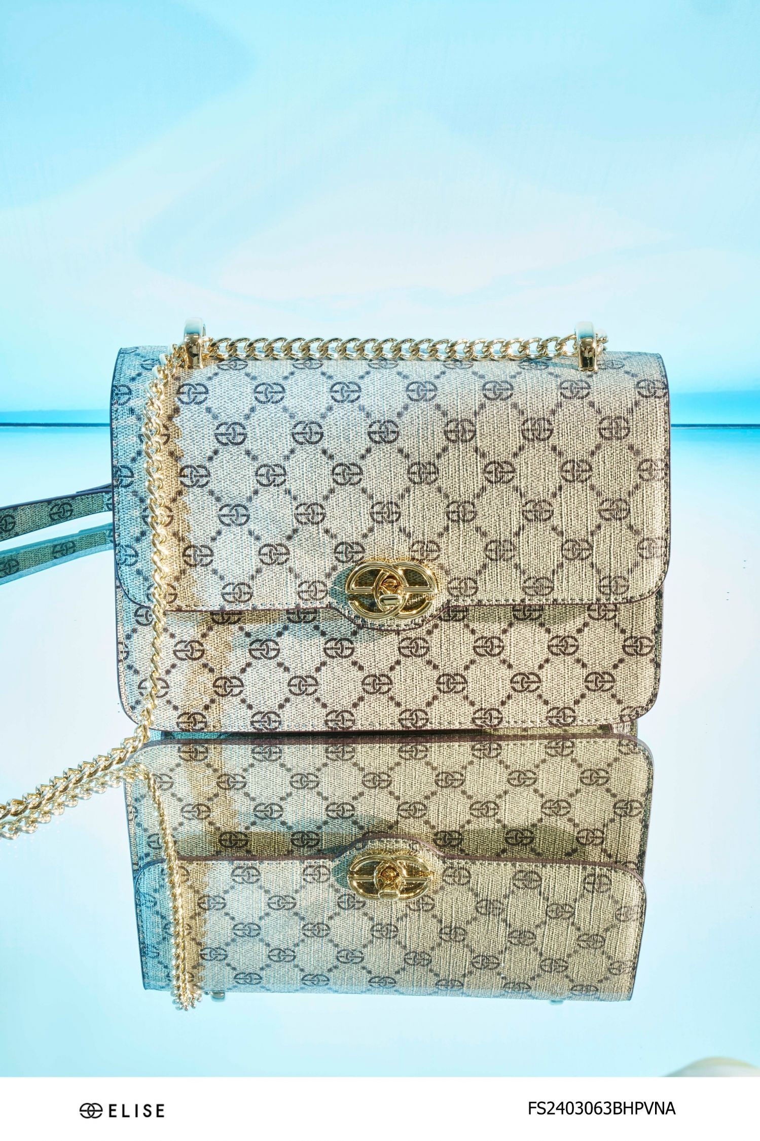 TÚI CROSSBODY KHAKI TRẦN TRÁM KHOÁ TRONG NỔI