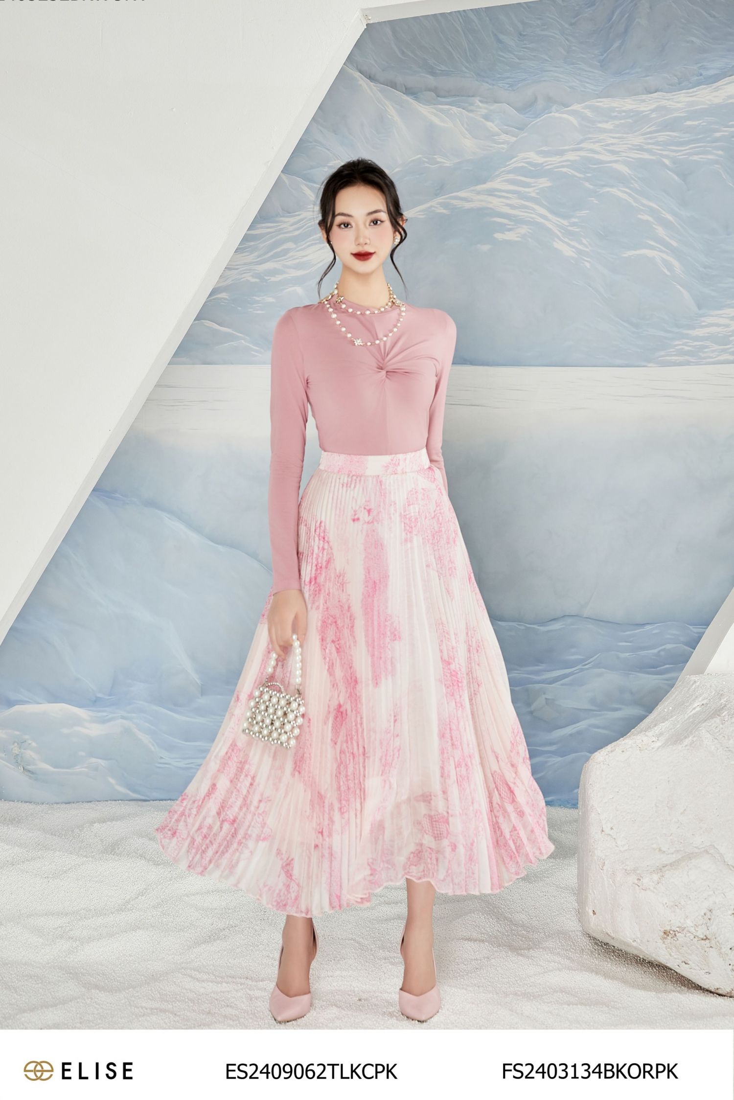BODY SUIT HỒNG XOẮN NGỰC