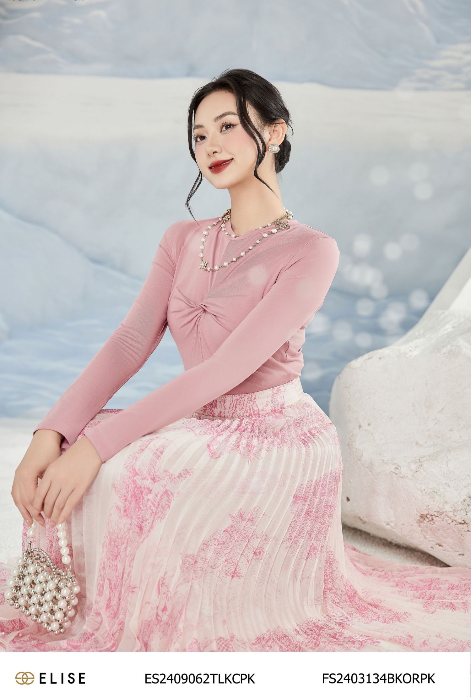 BODY SUIT HỒNG XOẮN NGỰC