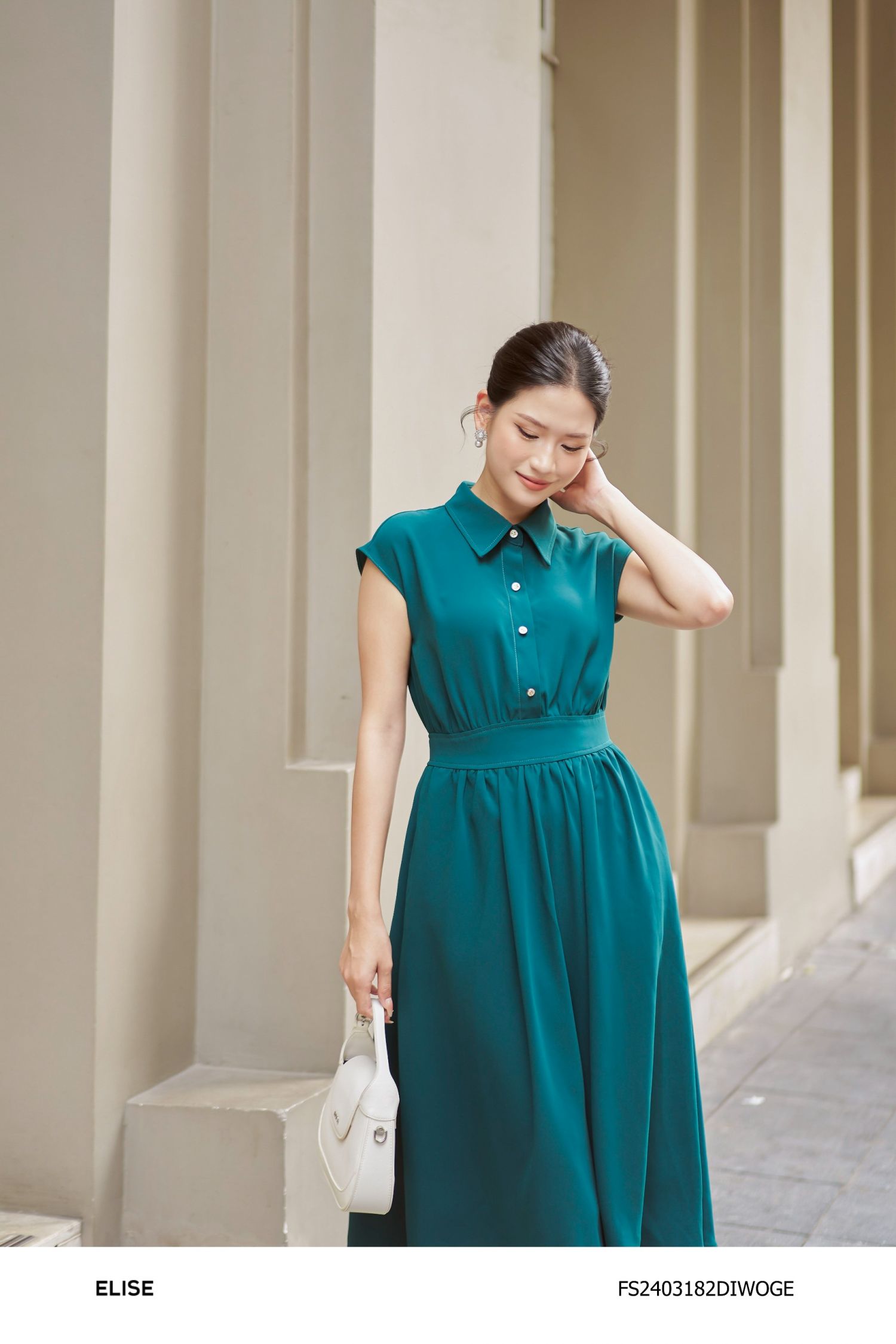 ĐẦM XÒE XANH LÁ TAY CHỜM CỔ ĐỨC