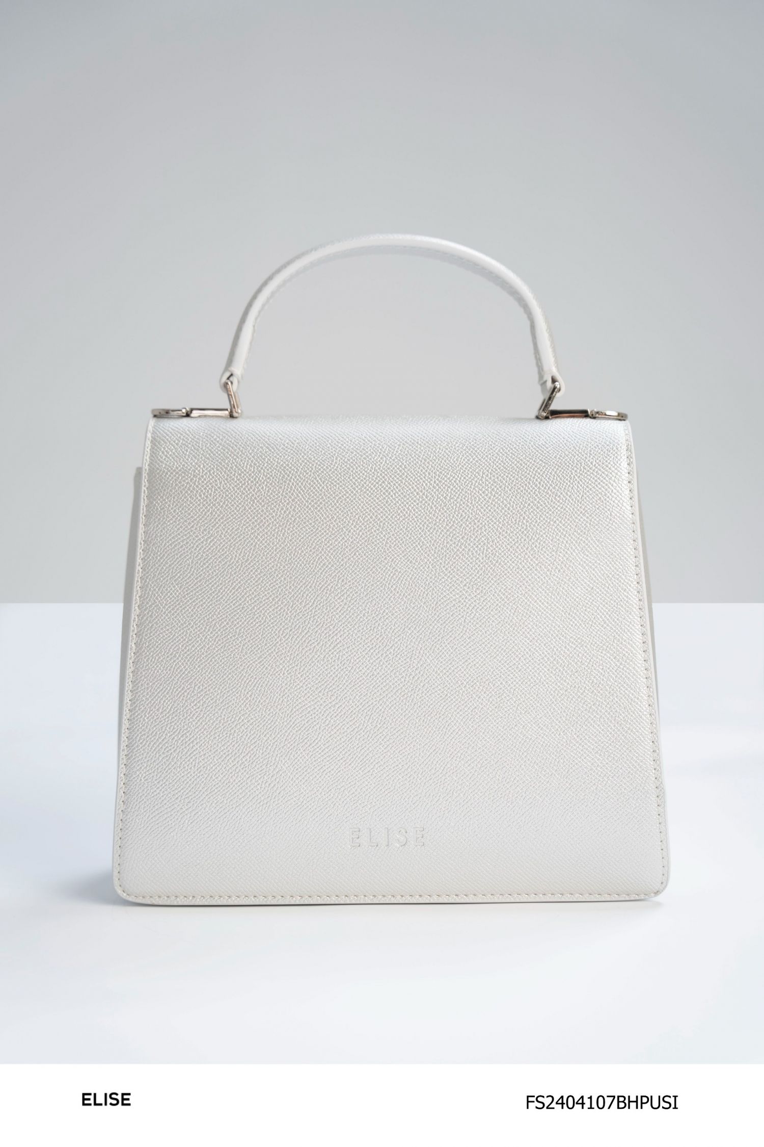 TÚI SATCHEL BẠC CÓ QUAI KHÓA LOGO
