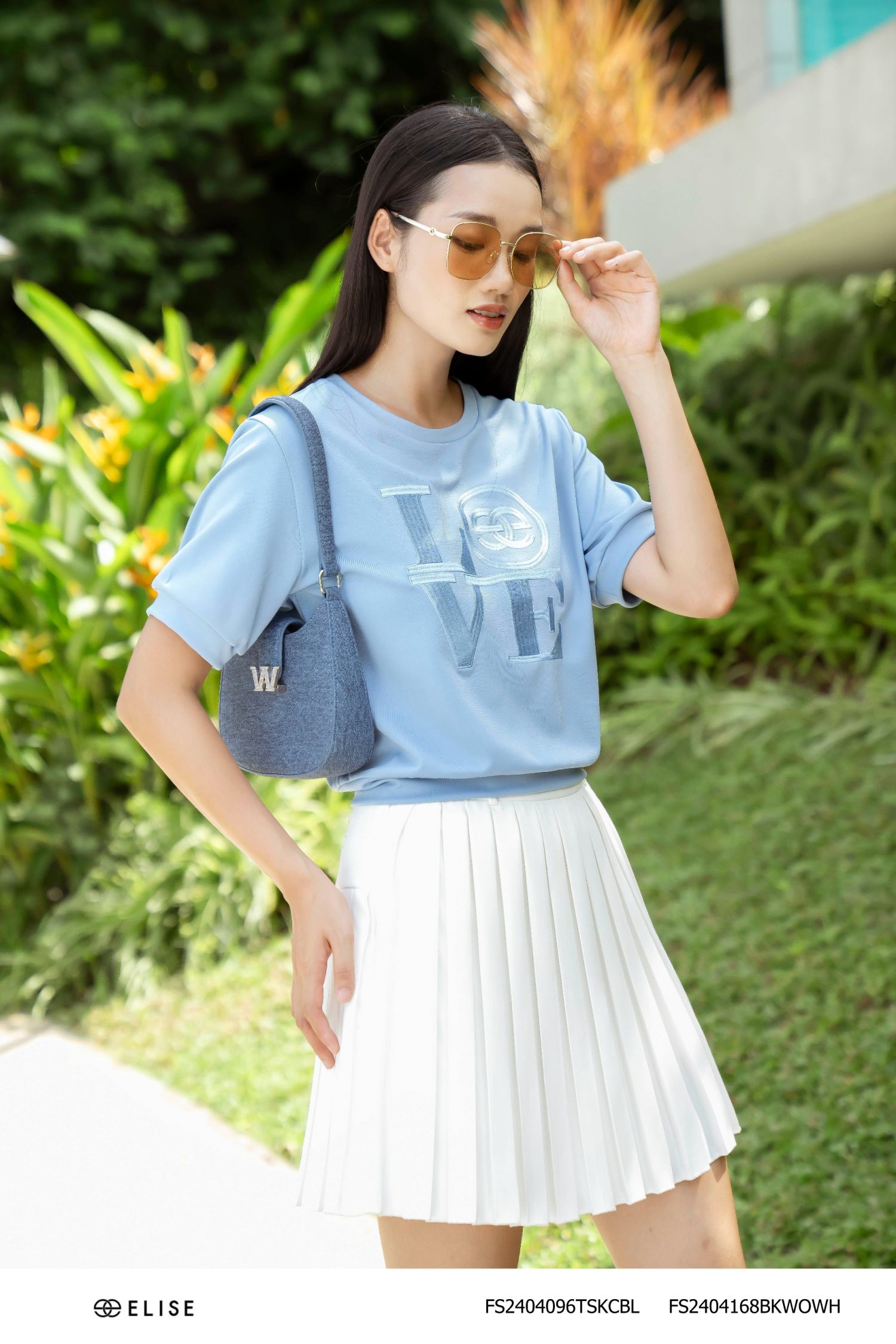 JUPE TRẮNG DẬP LY BỔ CƠI TÚI SAU