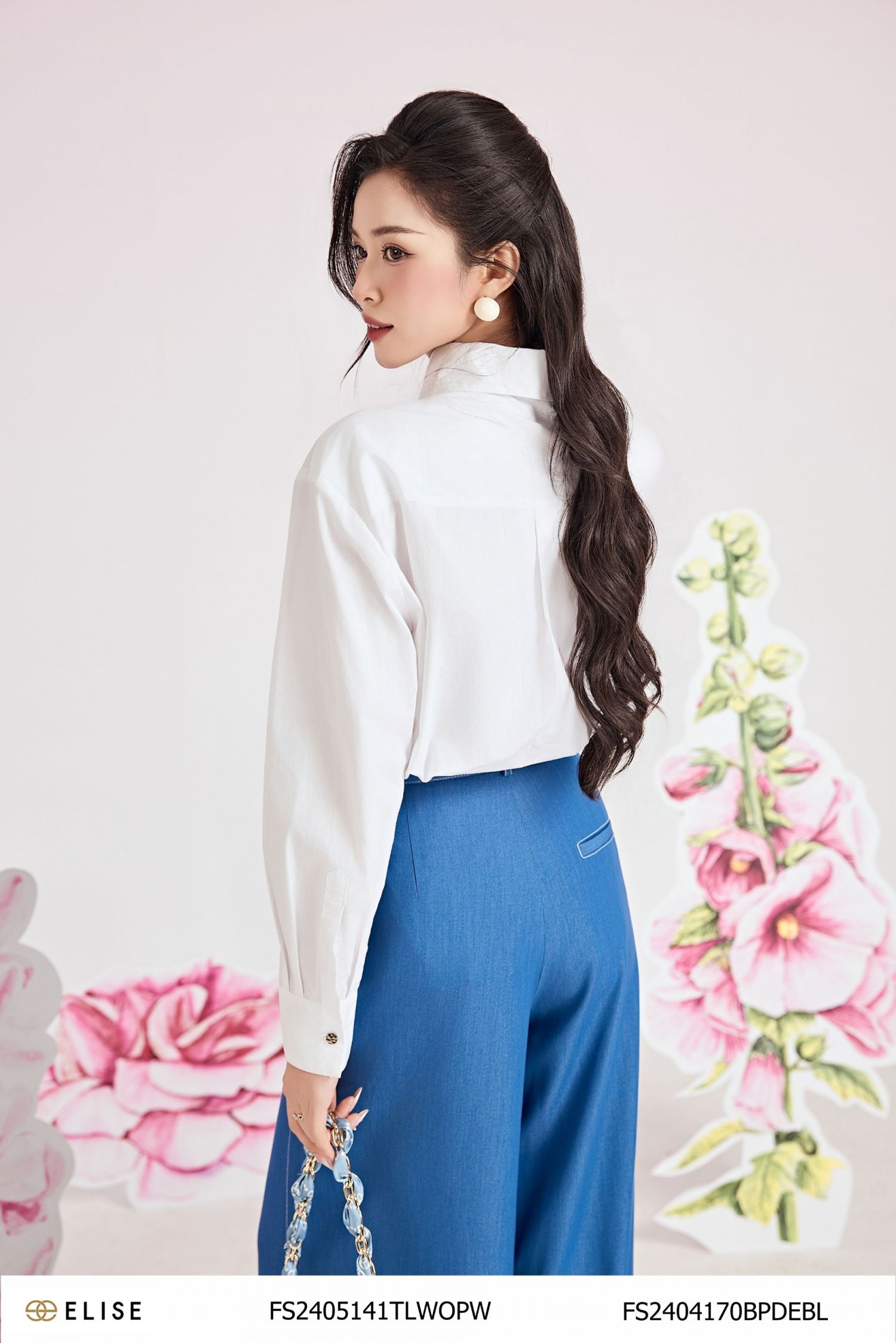SM THÔ TRẮNG THÊU HOA DÂY XANH
