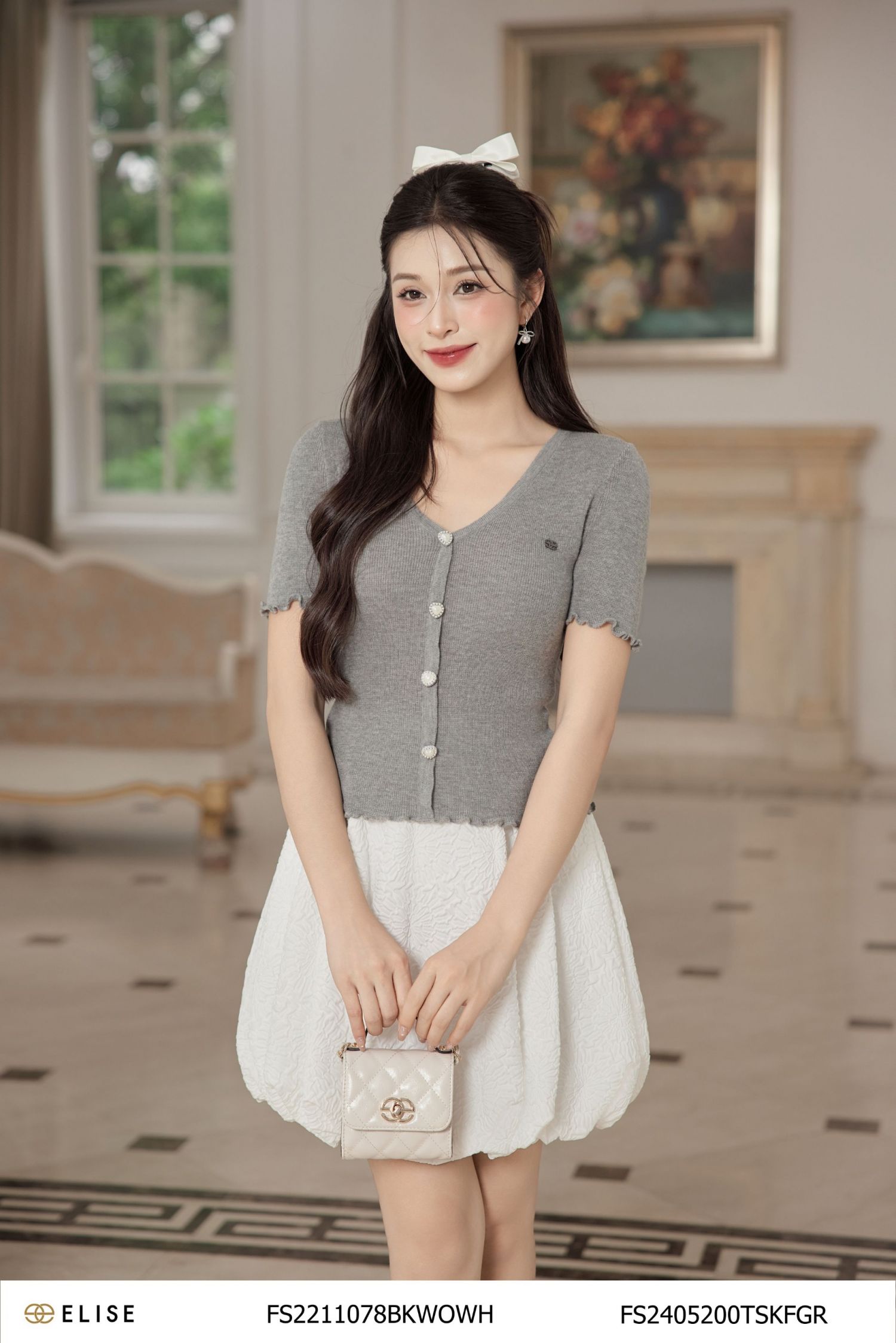 JUPE XỐP TRẮNG HT BOOM GẤU