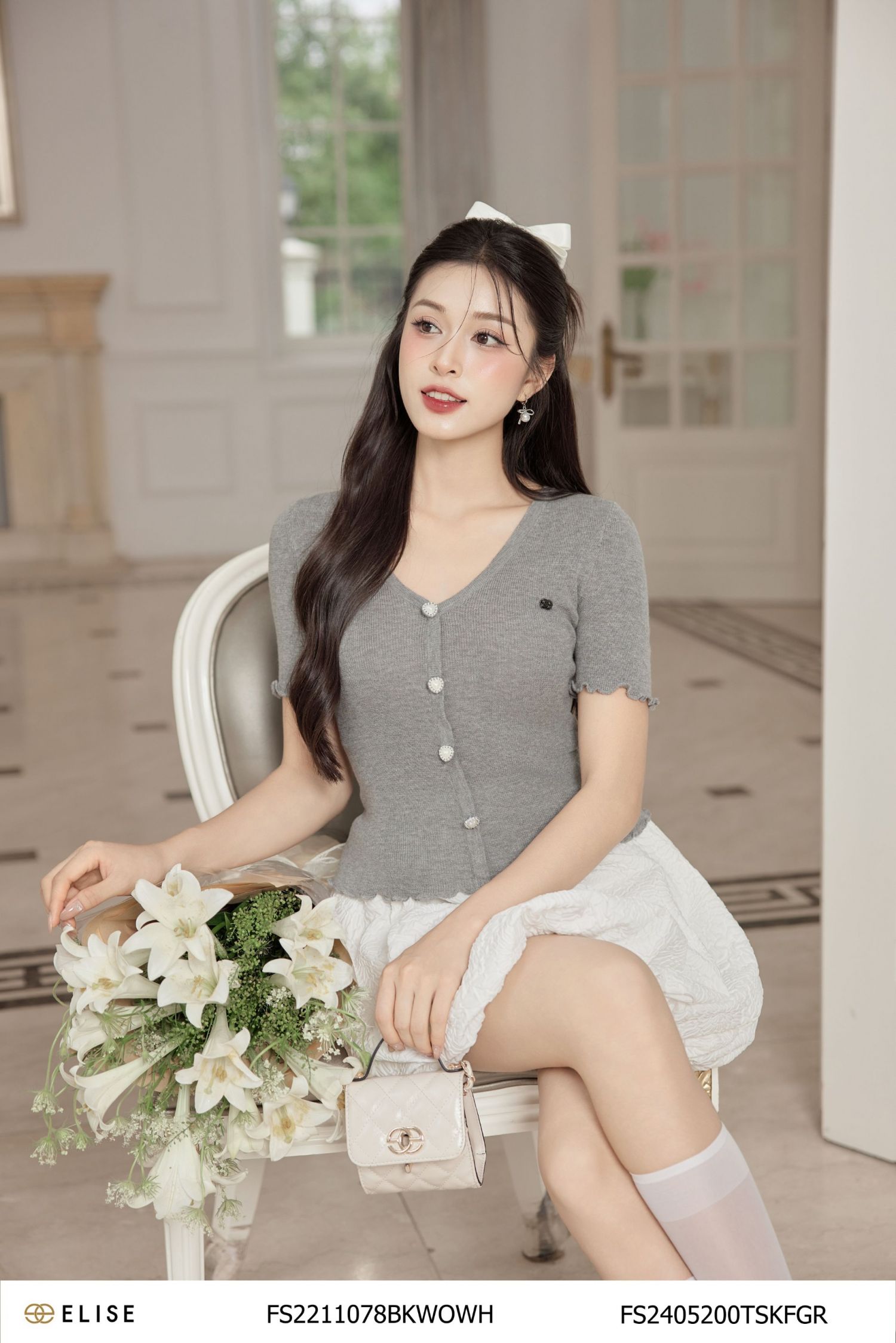 JUPE XỐP TRẮNG HT BOOM GẤU