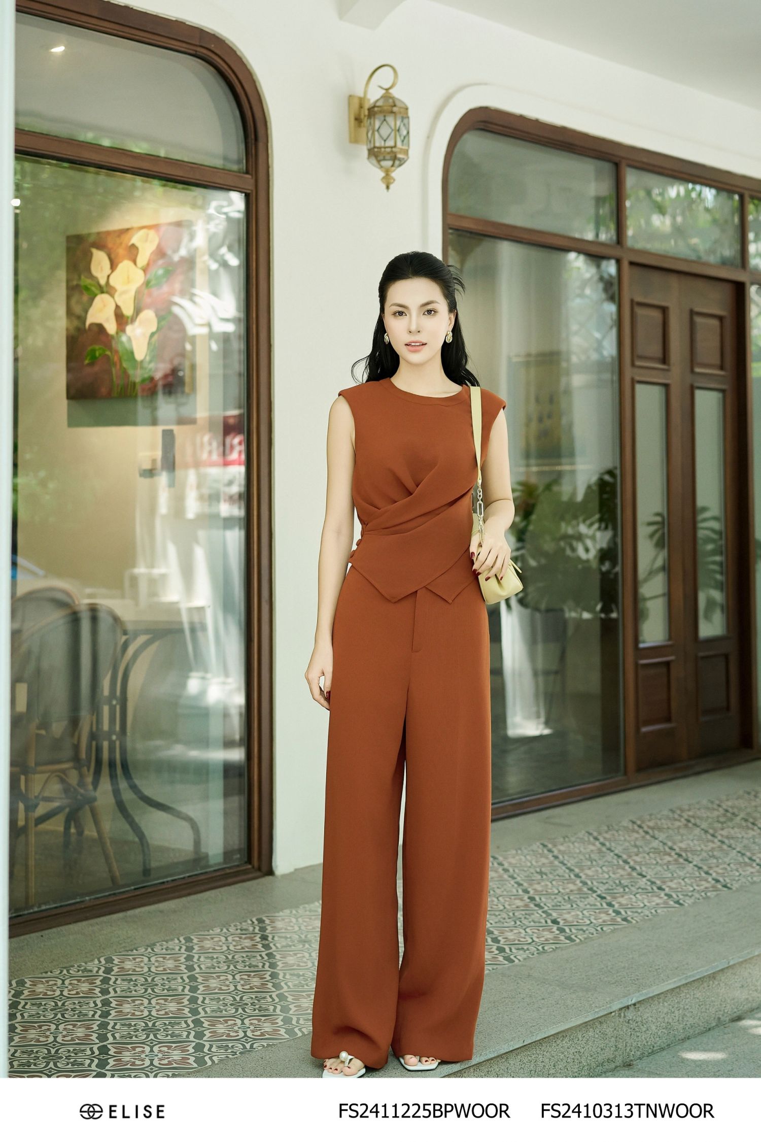 QUẦN SUÔNG CAM GẠCH TÚI DỌC