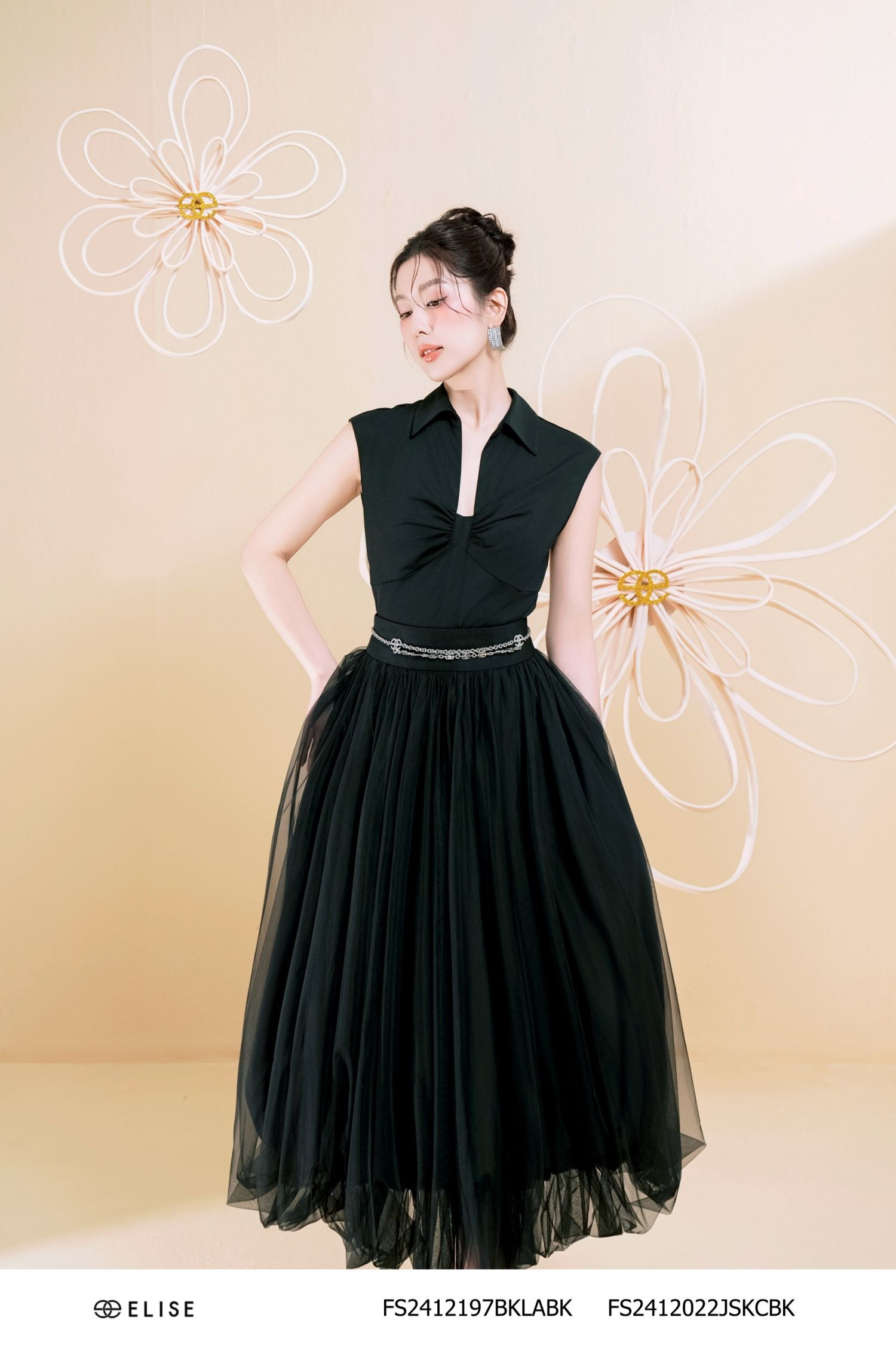 JUMPSUIT ĐEN NHÚN NGỰC