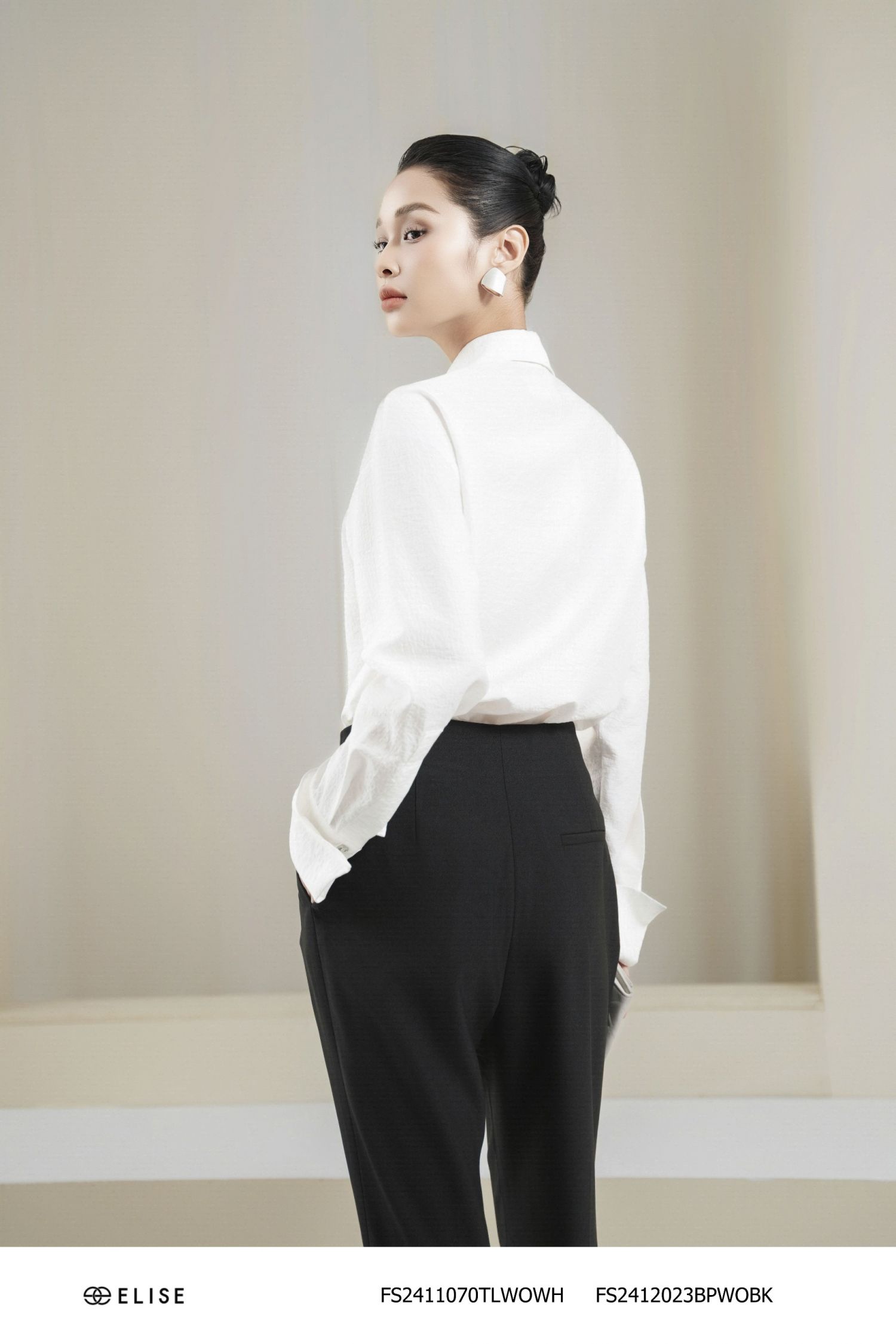 QUẦN BAGGY ĐEN CẠP LIỀN XẾP LY