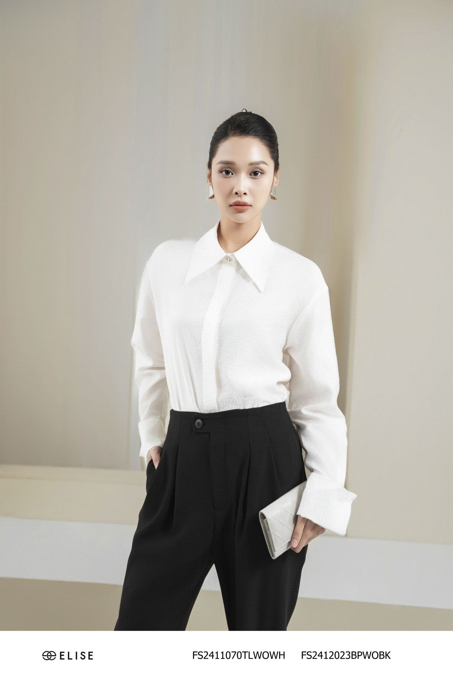 QUẦN BAGGY ĐEN CẠP LIỀN XẾP LY