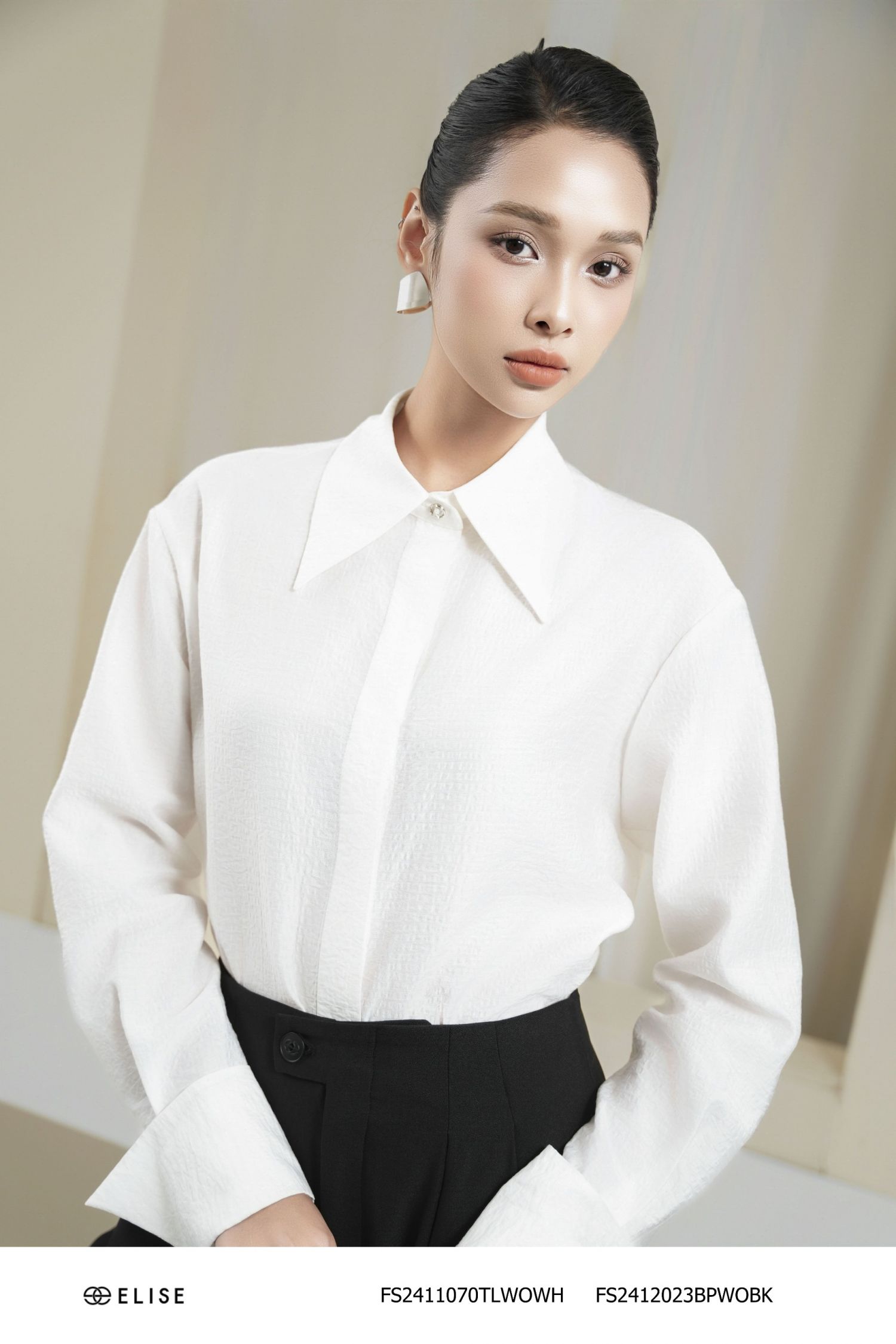 QUẦN BAGGY ĐEN CẠP LIỀN XẾP LY